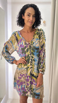 Vestido Curto com Estampa Floral