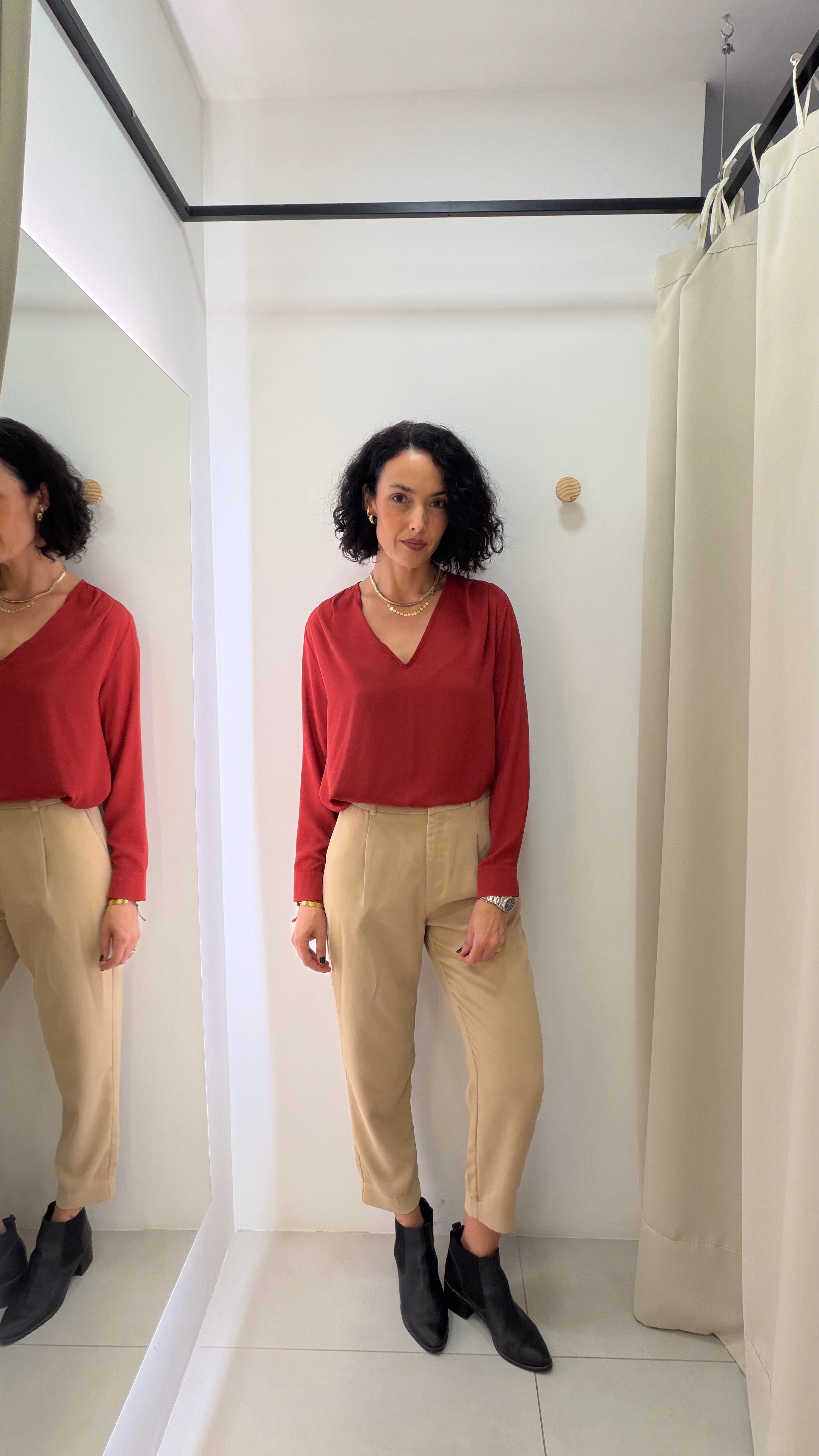 Calça Bege Shoulder