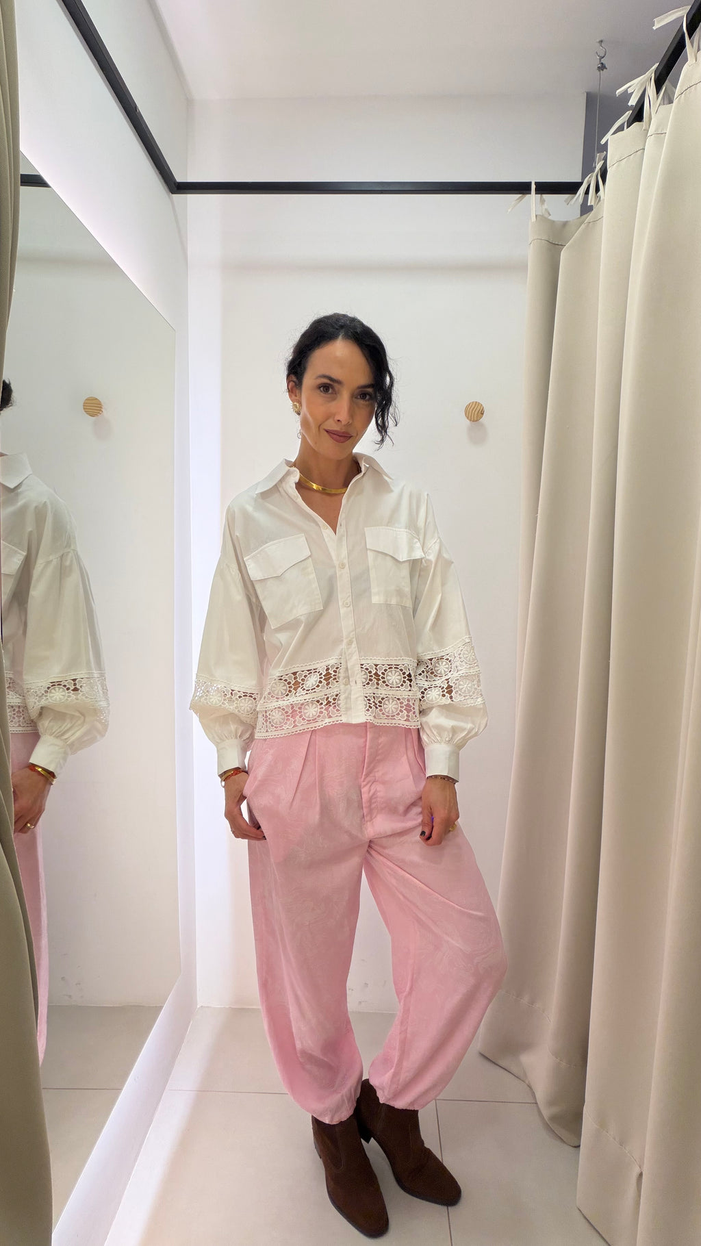 Calça Rosa Nati Vozza