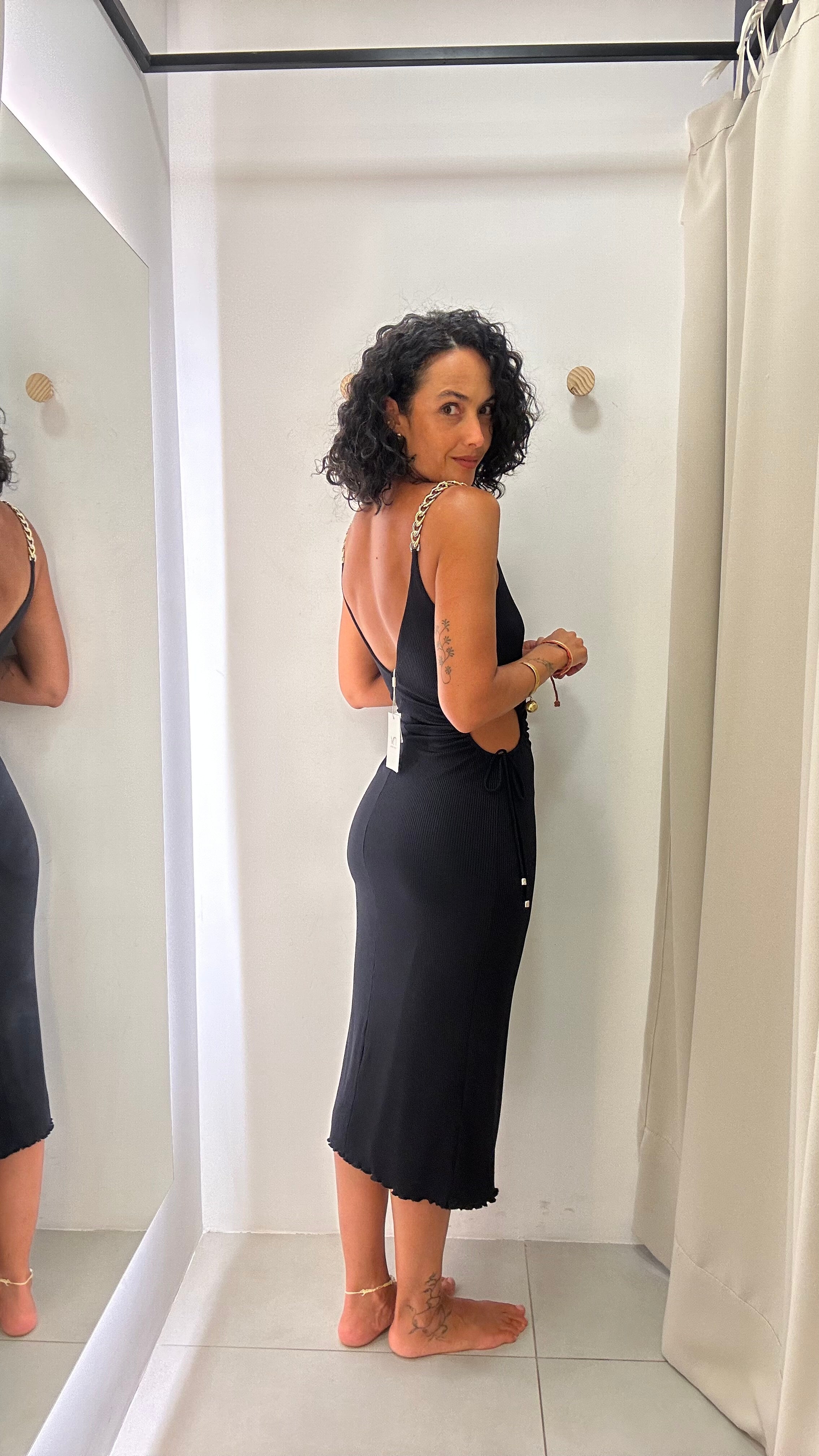 Vestido Preto Nati Vozza