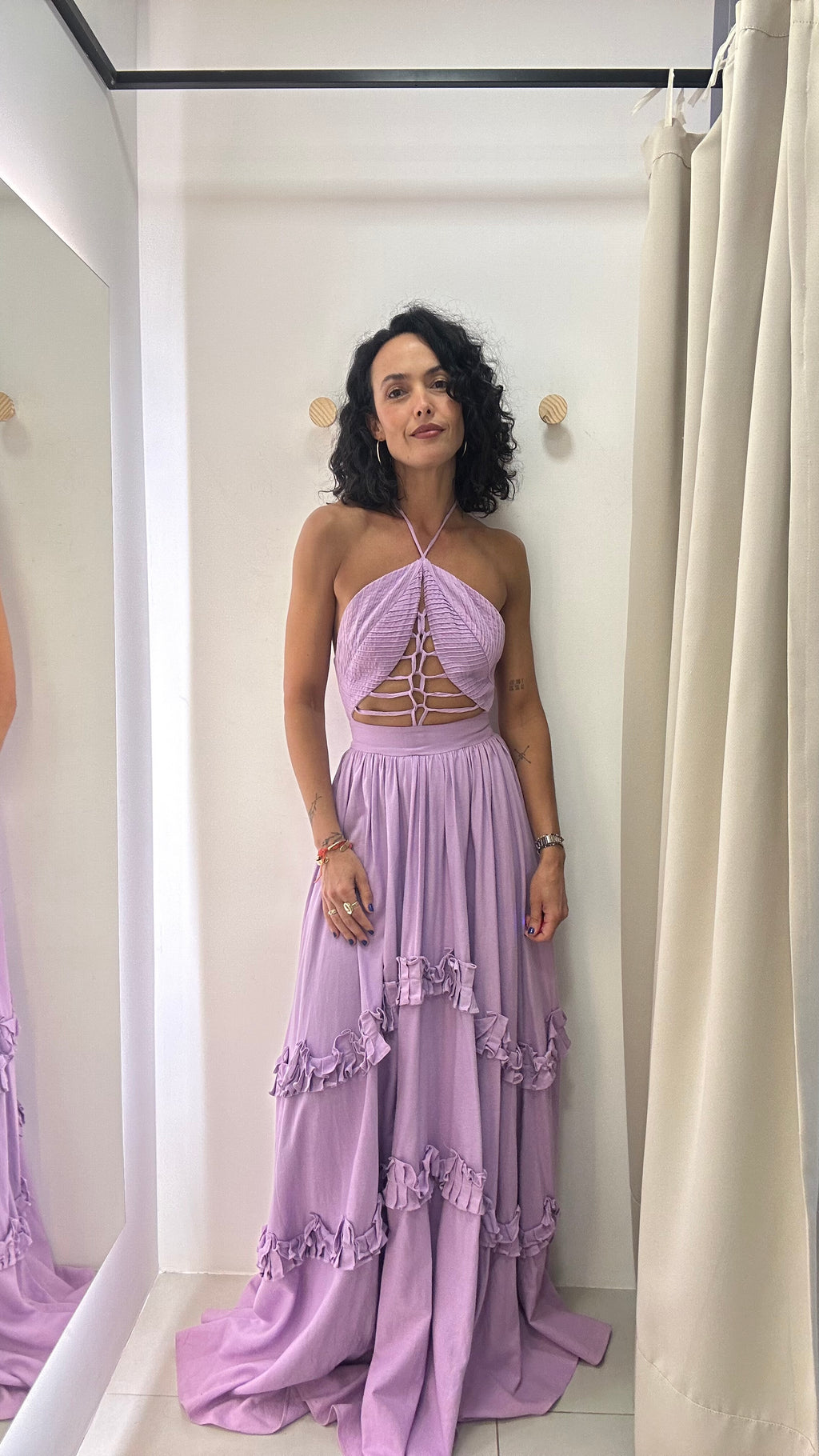Vestido PatBo linho misto