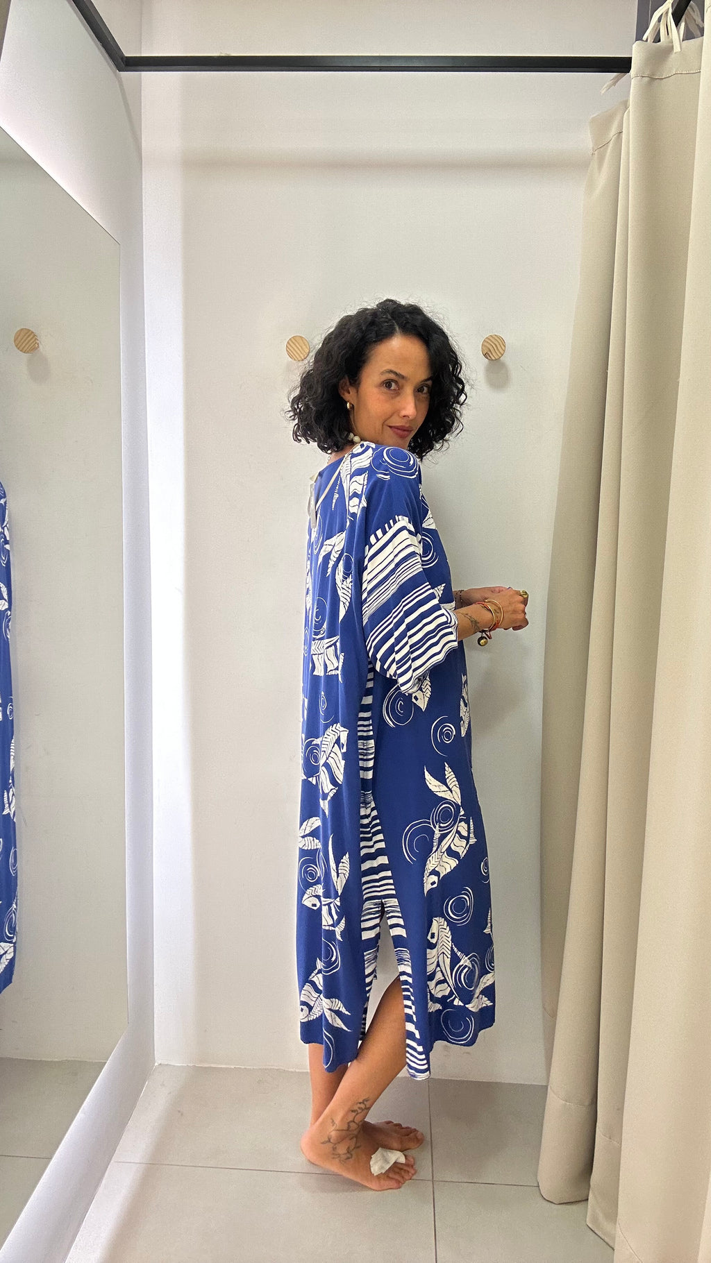 Vestido Azul Estampado Souq