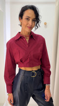 Camisa cropped Nati Vozza
