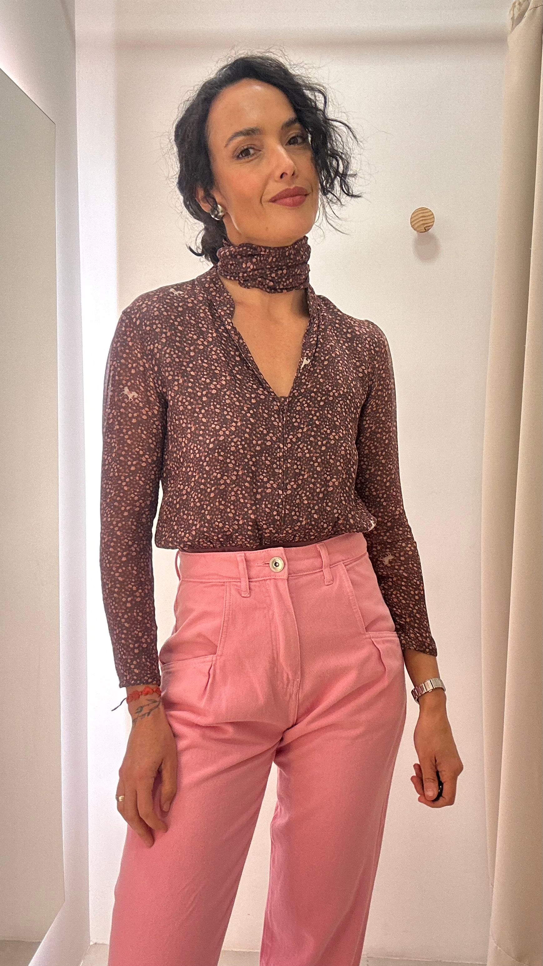 Body Marrom Floral