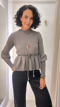 Tricot Cinza Mes