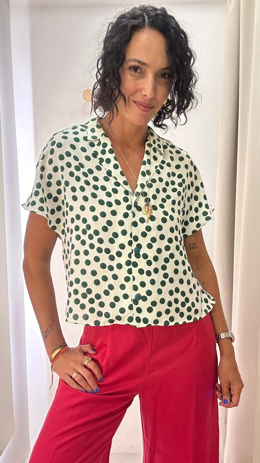 Camisa Manga Curta Shoulder