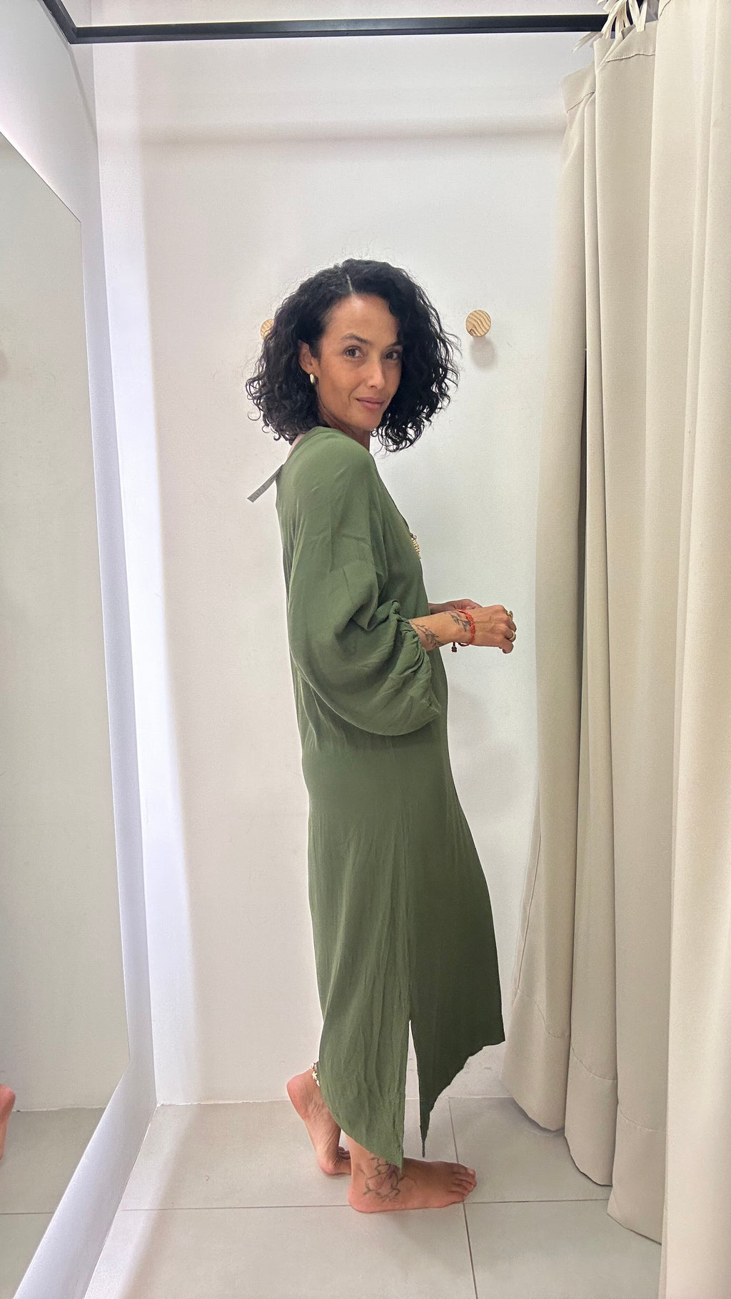 Vestido midi verde
