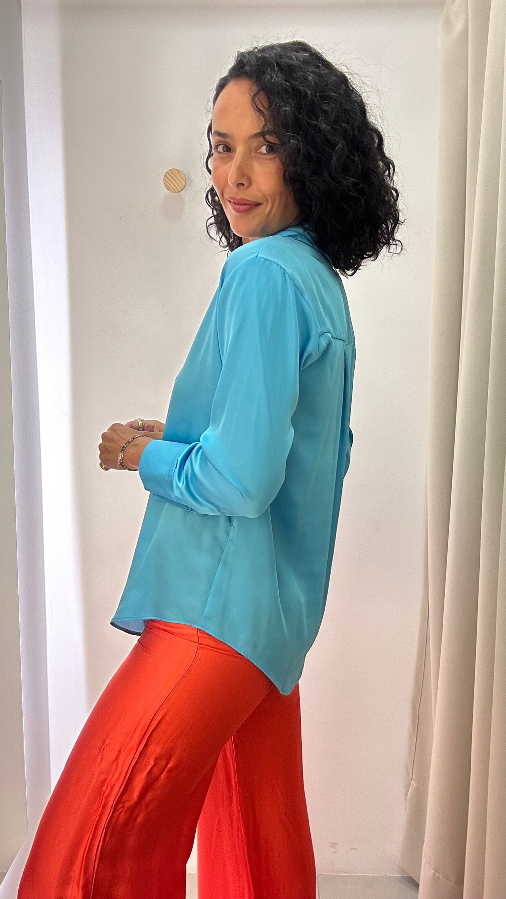 Camisa Azul Zara