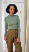 Blusa de Tricot Verde Zara