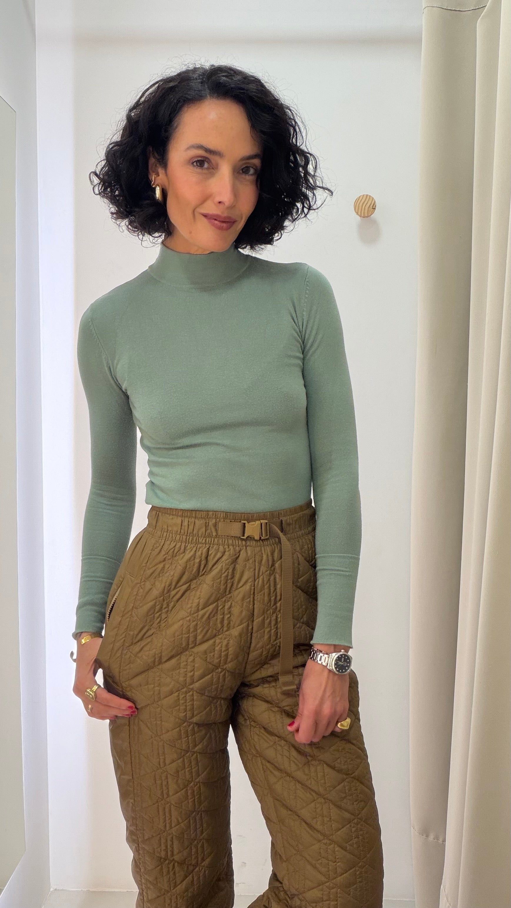 Blusa de Tricot Verde Zara