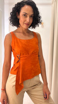 Blusa camurça laranja Tactile