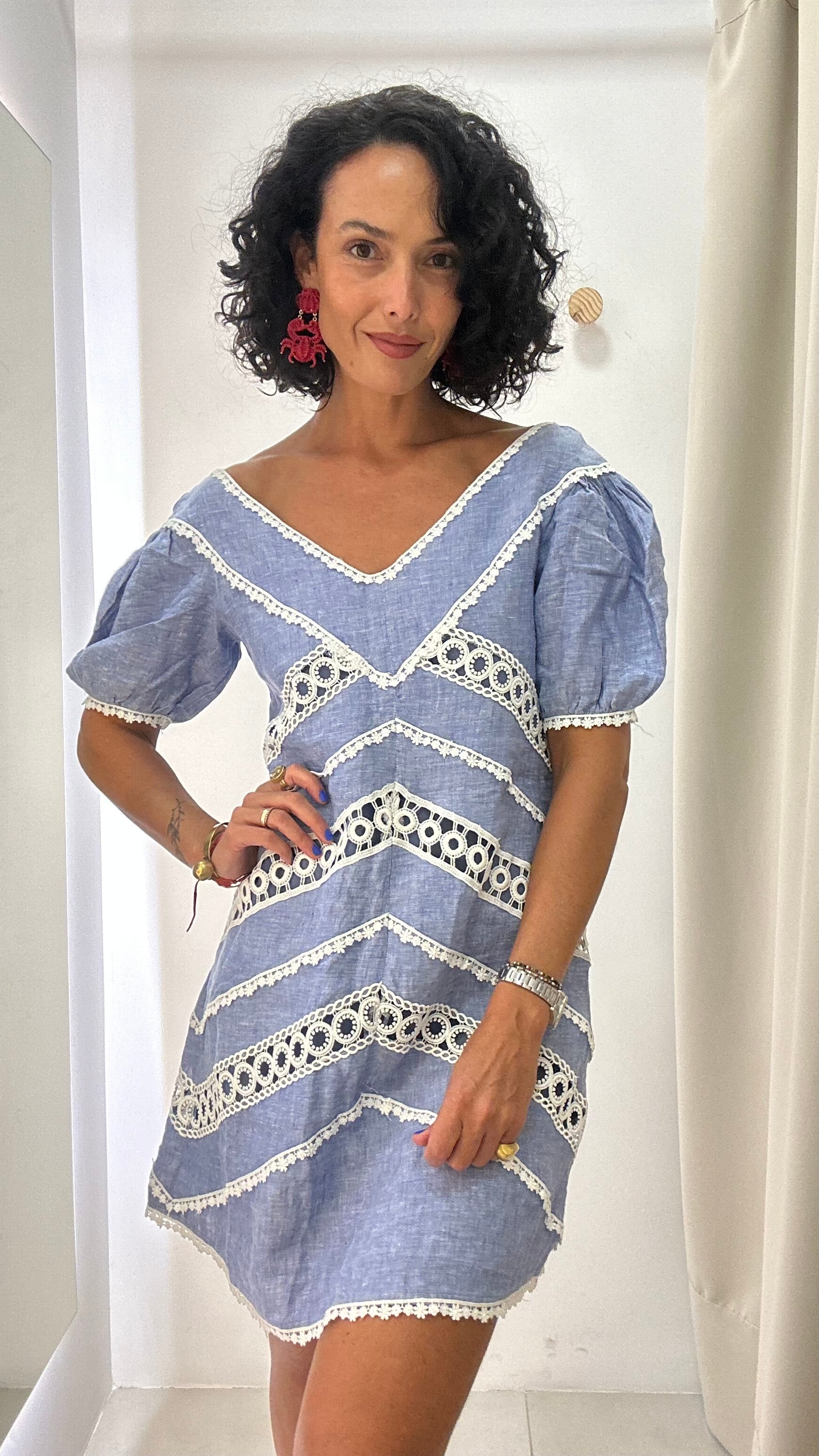 Vestido linho misto Essenciale