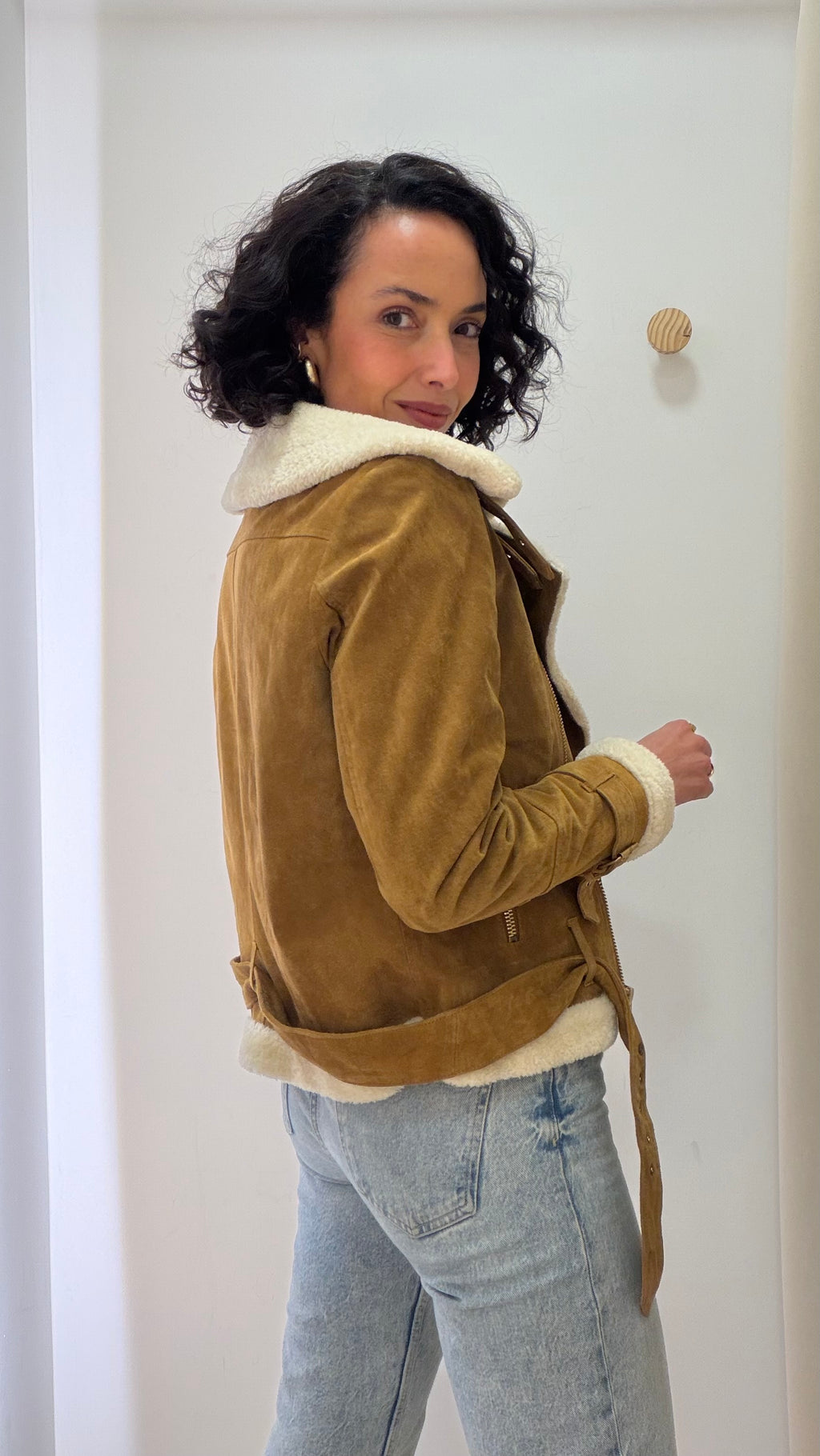 Jaqueta Gamulan Camurça Zara