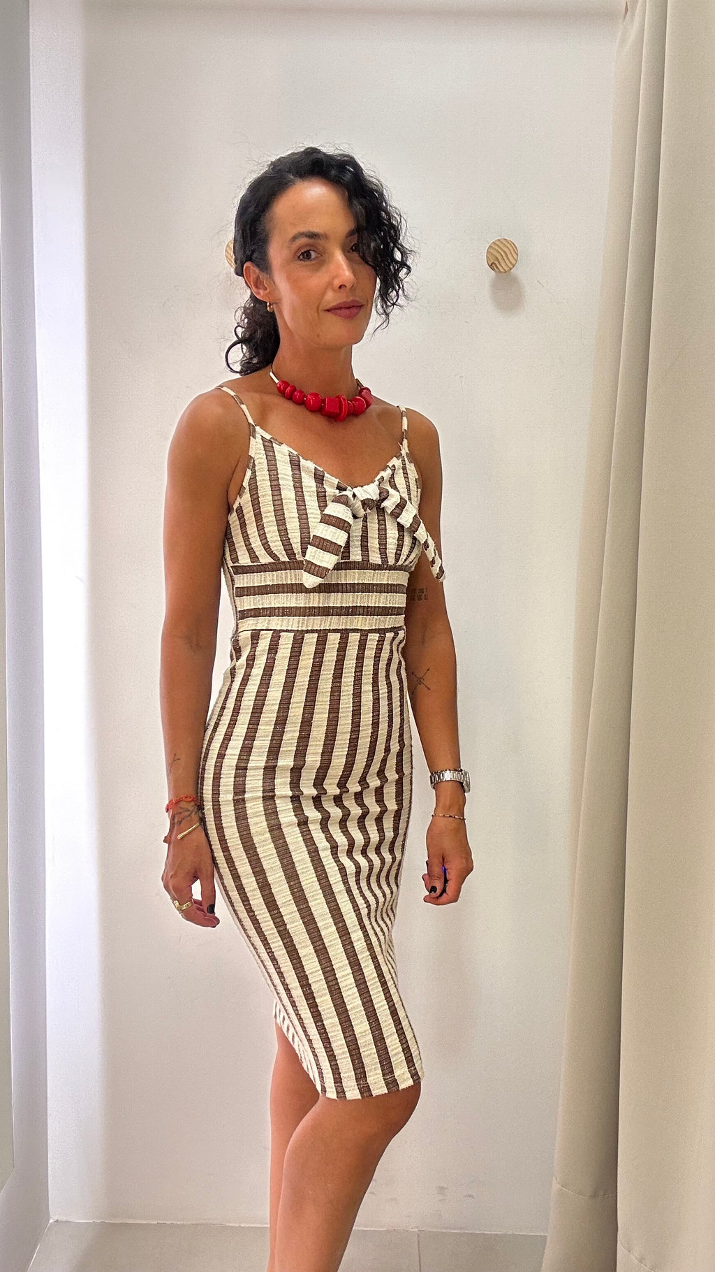 Vestido Listrado Zara