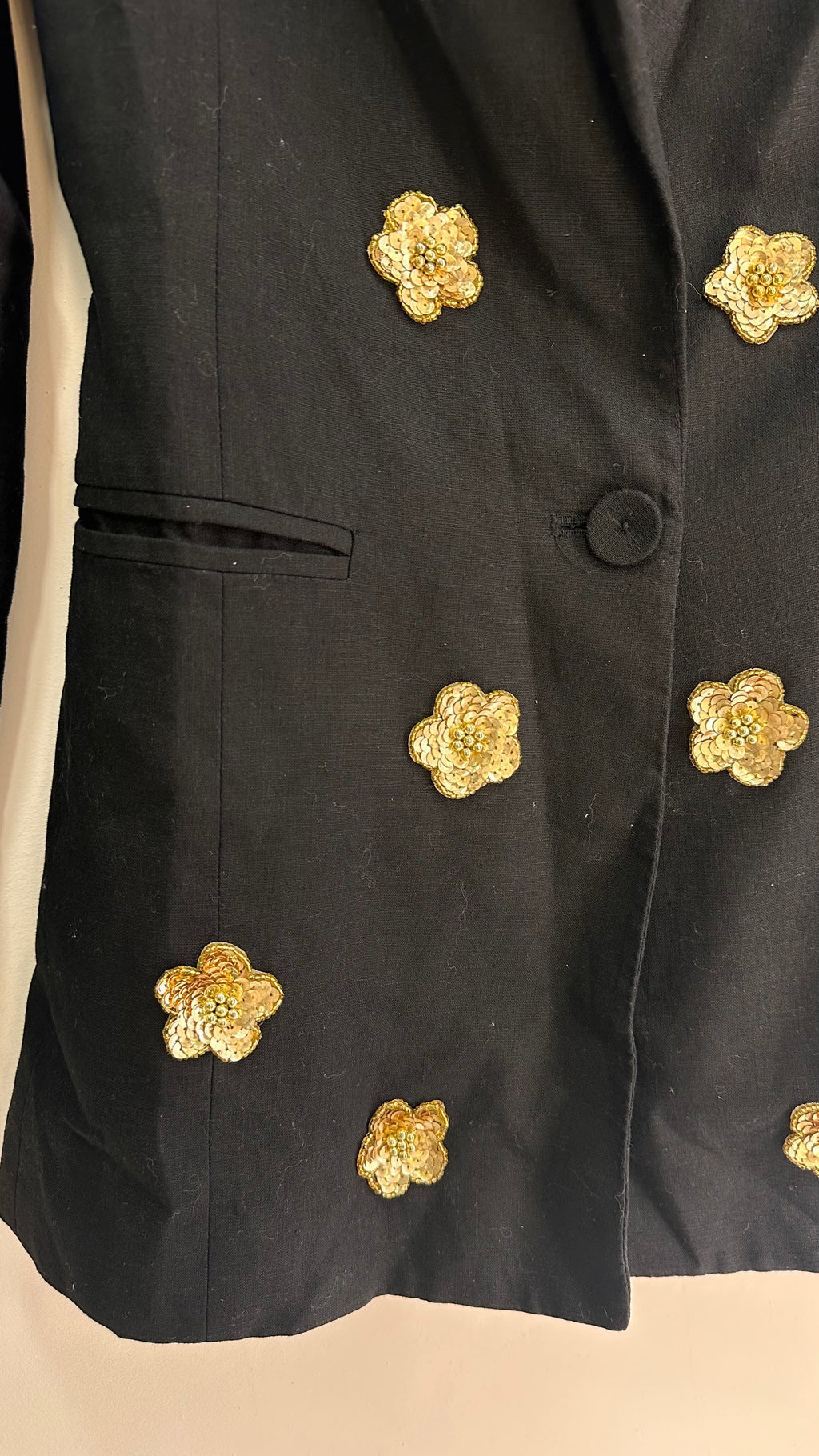 Blazer linho bordado Ninatton