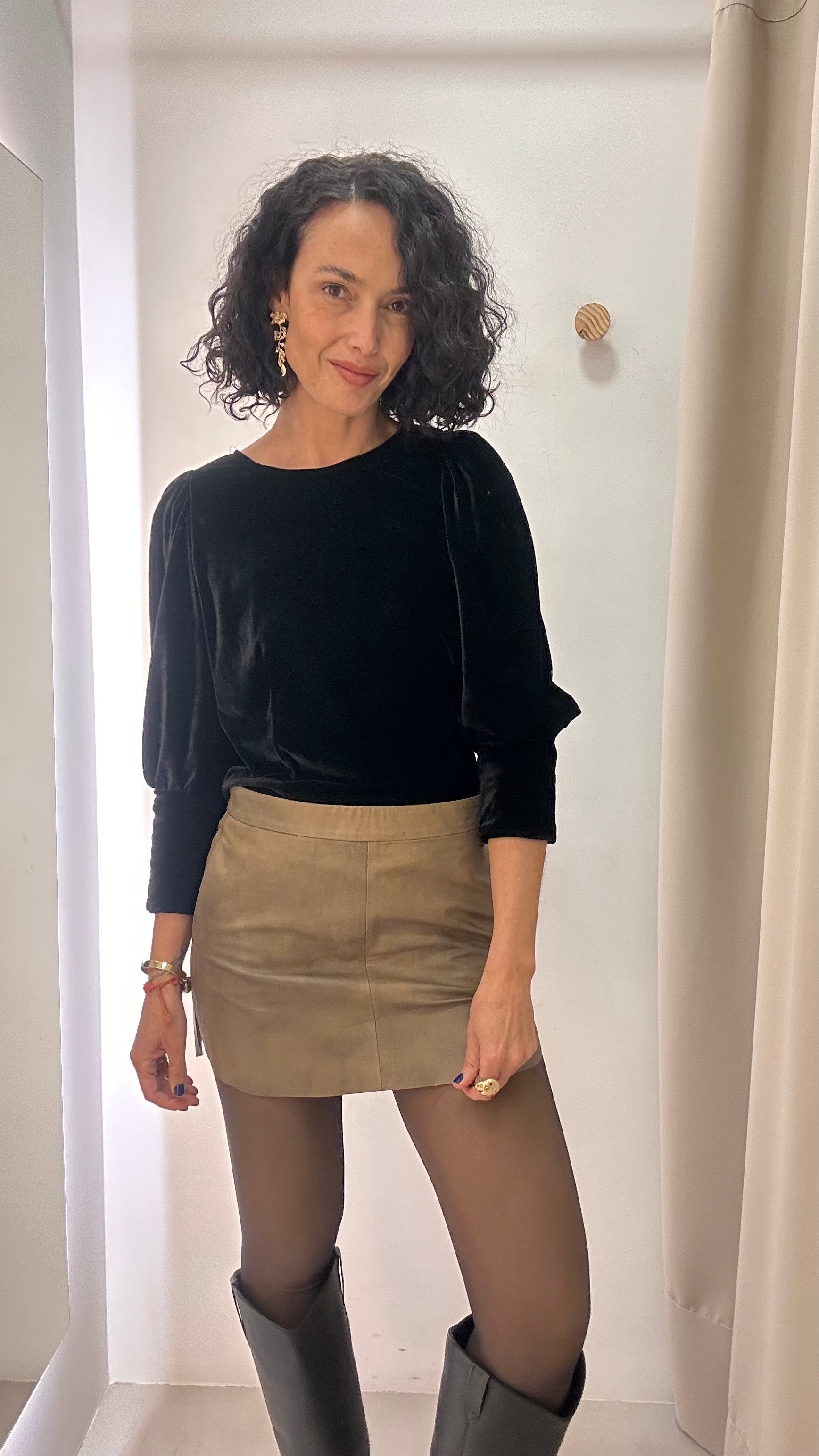 Blusa veludo Ton Âge