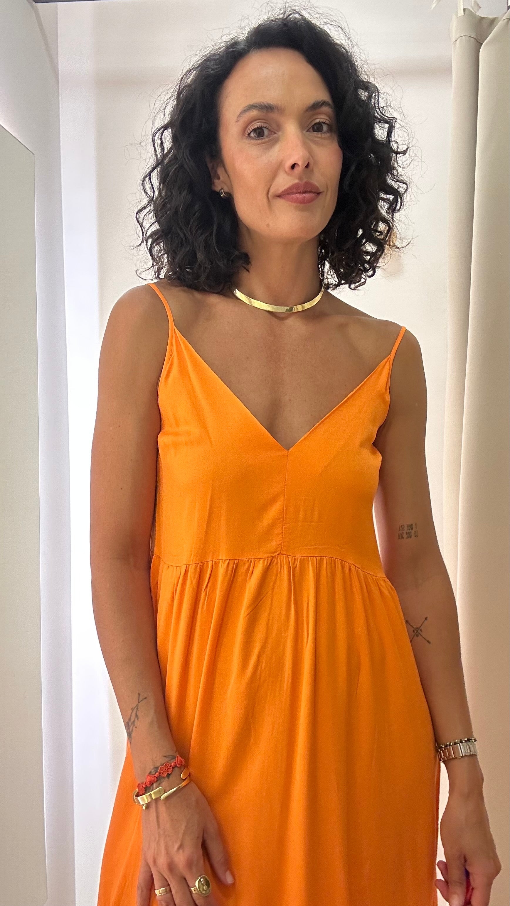 Vestido Longo Laranja