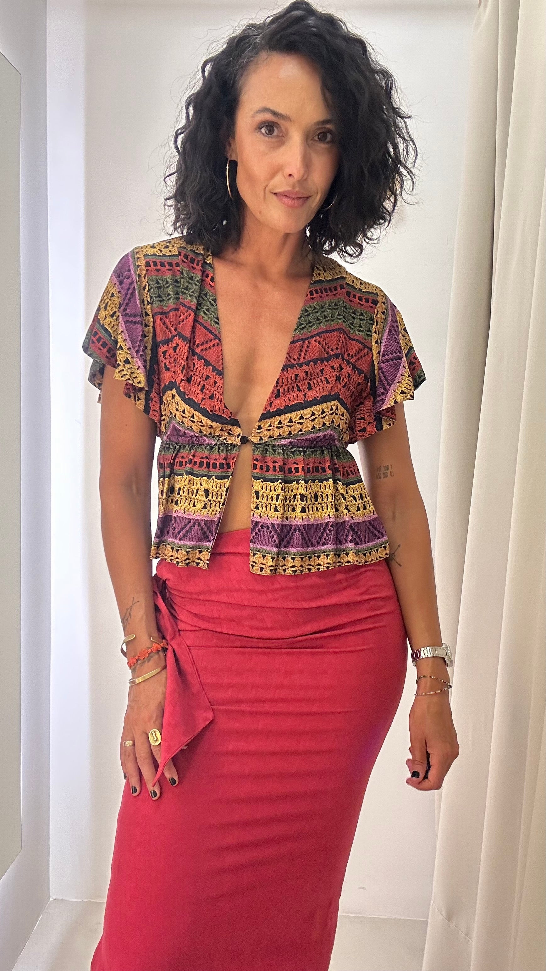 Blusa Estampa Crochê
