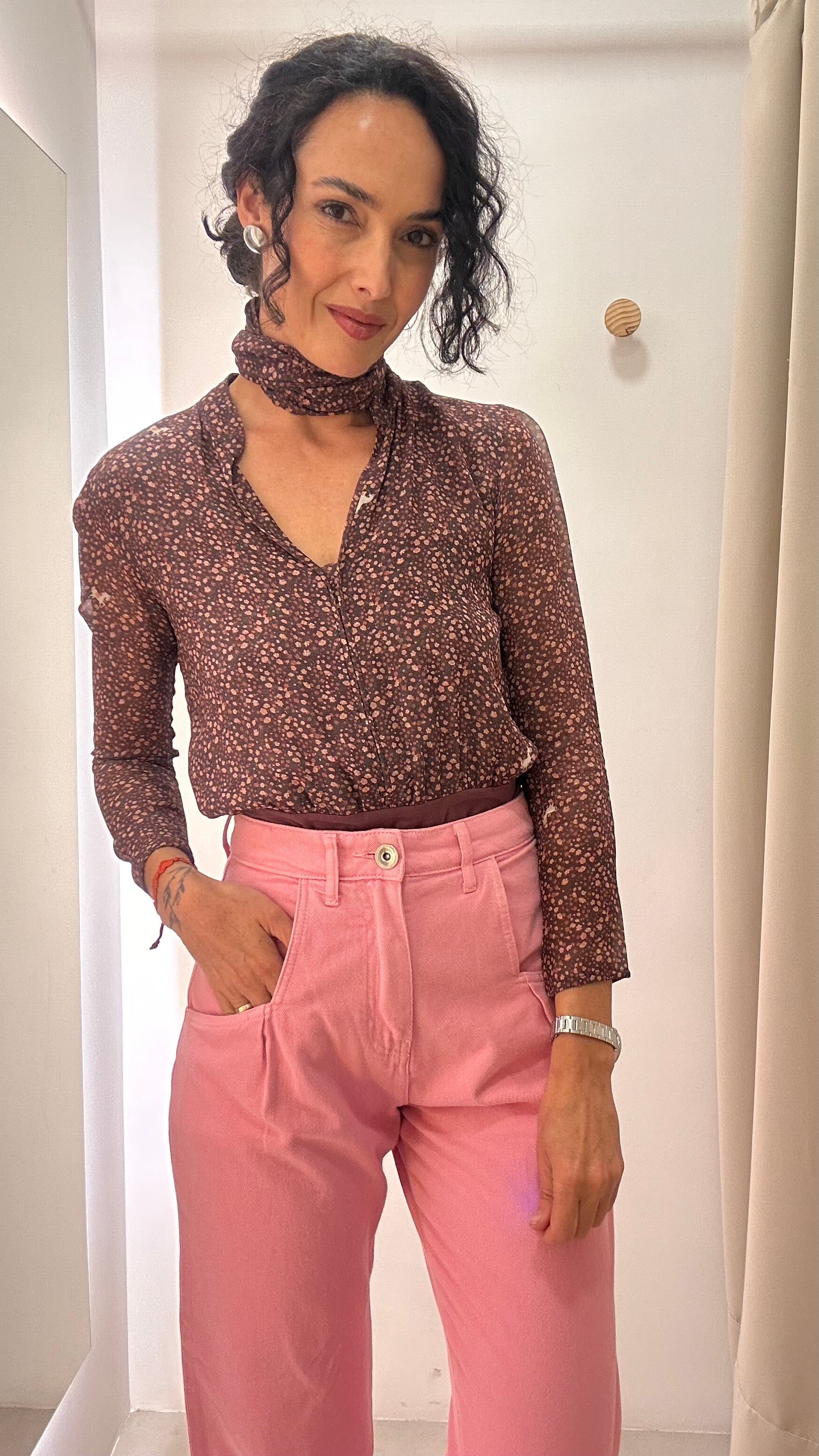 Body Marrom Floral