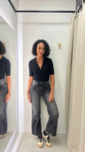 Calça Jeans Wide Leg Estonada Tig