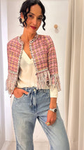 Casaco Cropped Rosa Tig