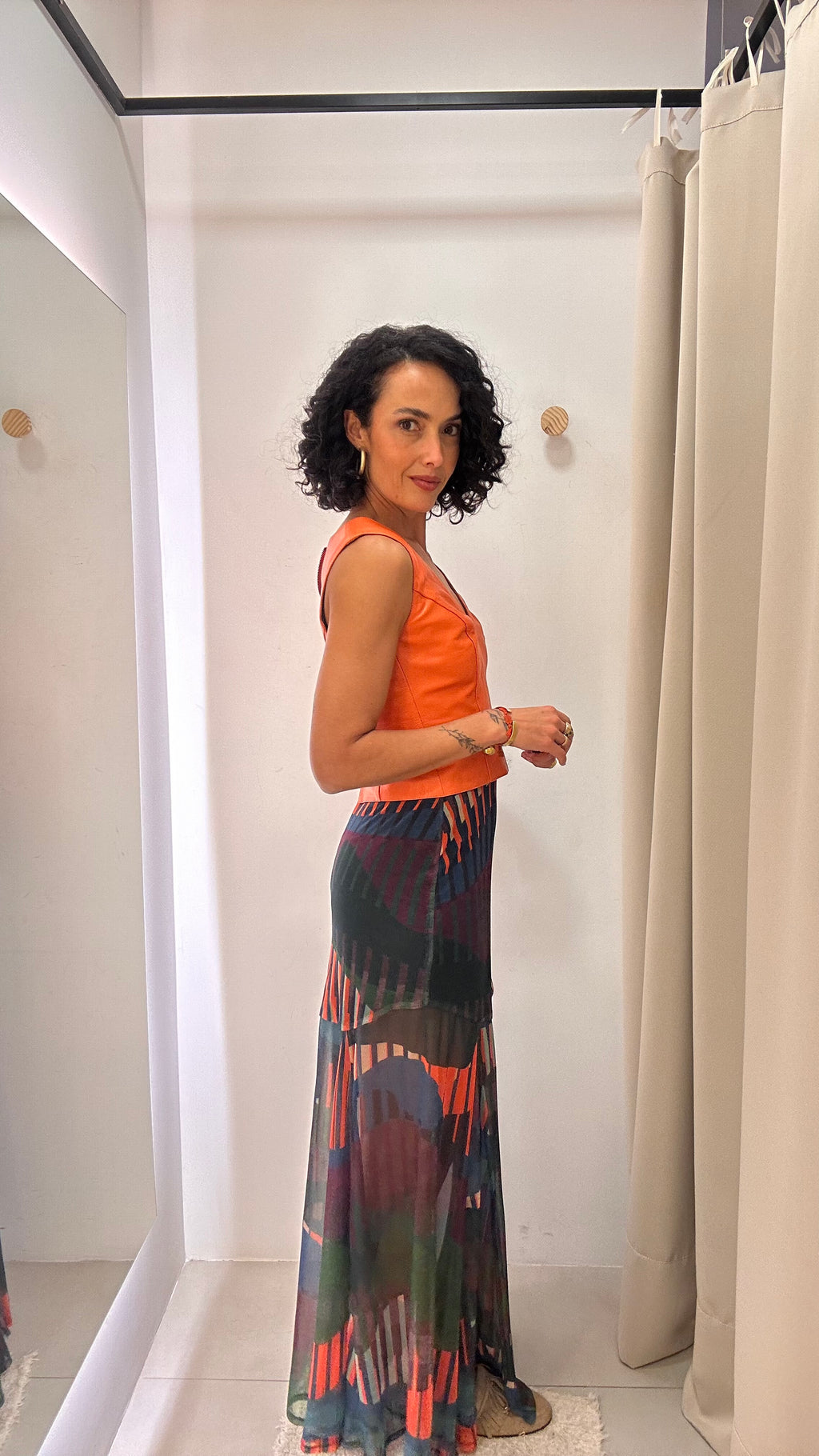 Blusa Couro Tannerie