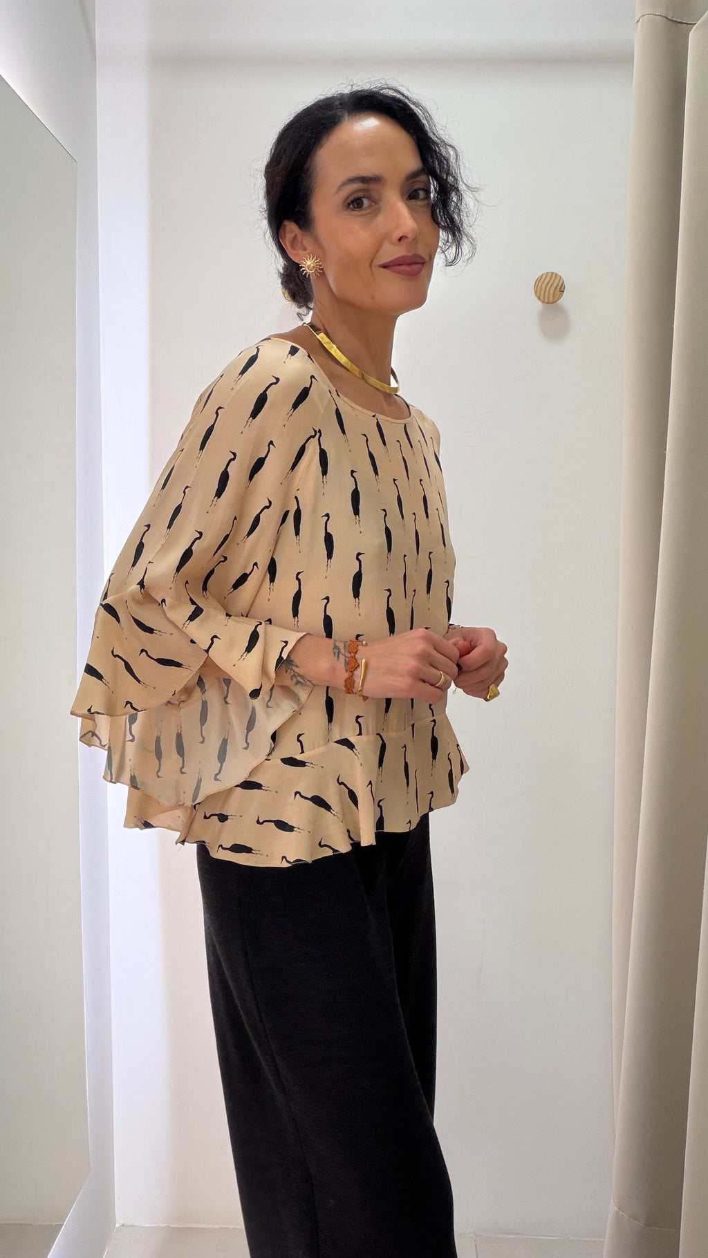 Blusa 100% Seda Animale