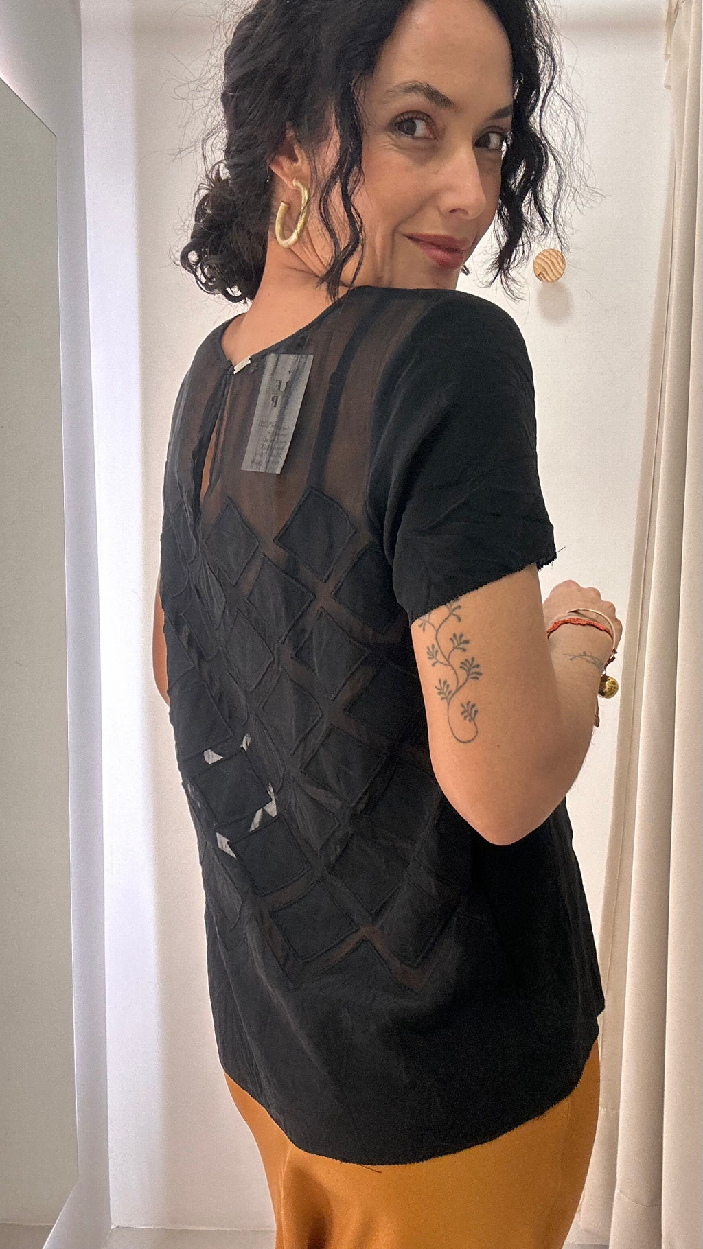 Blusa seda Preta BO.BÔ