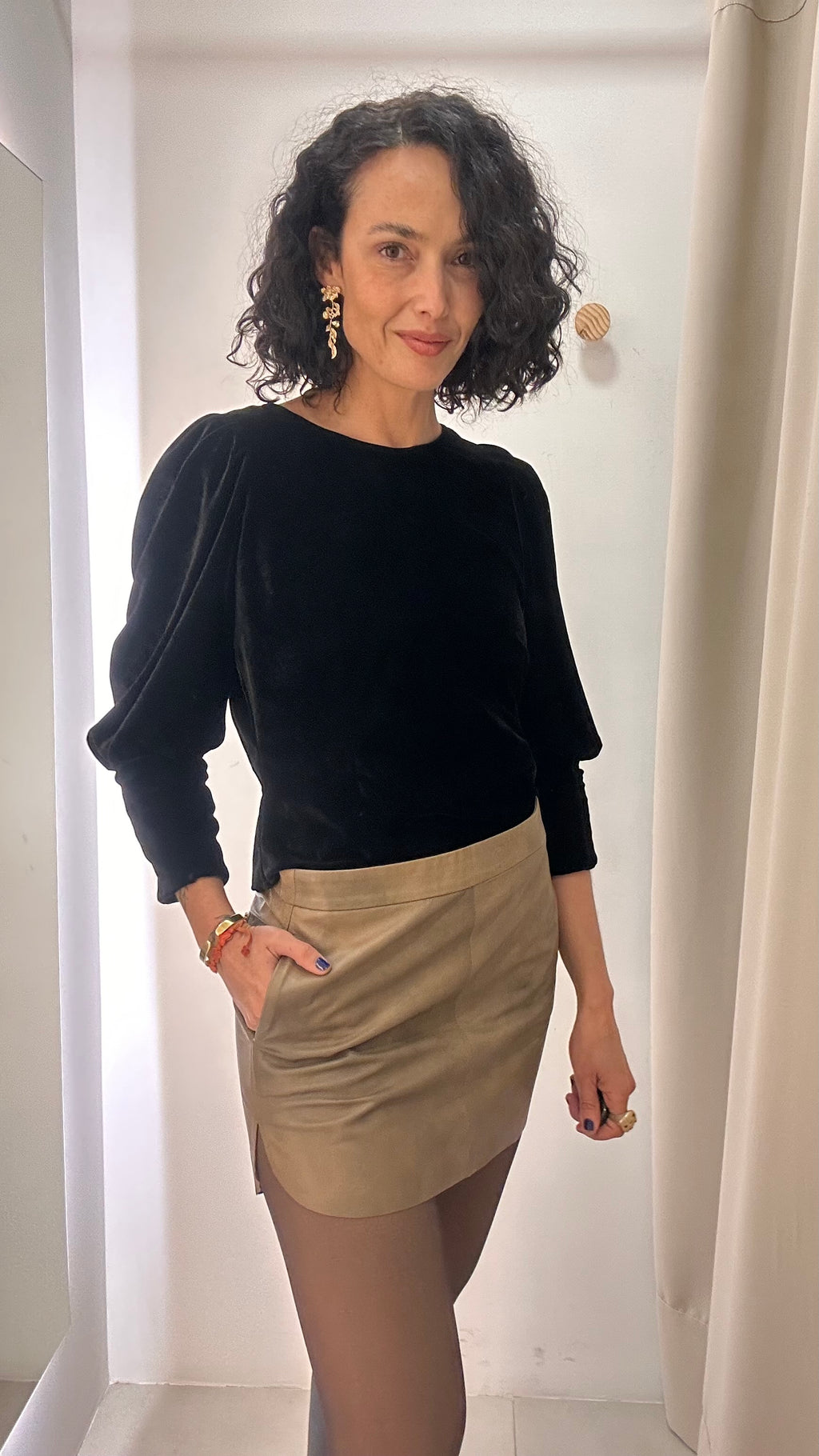Blusa veludo Ton Âge