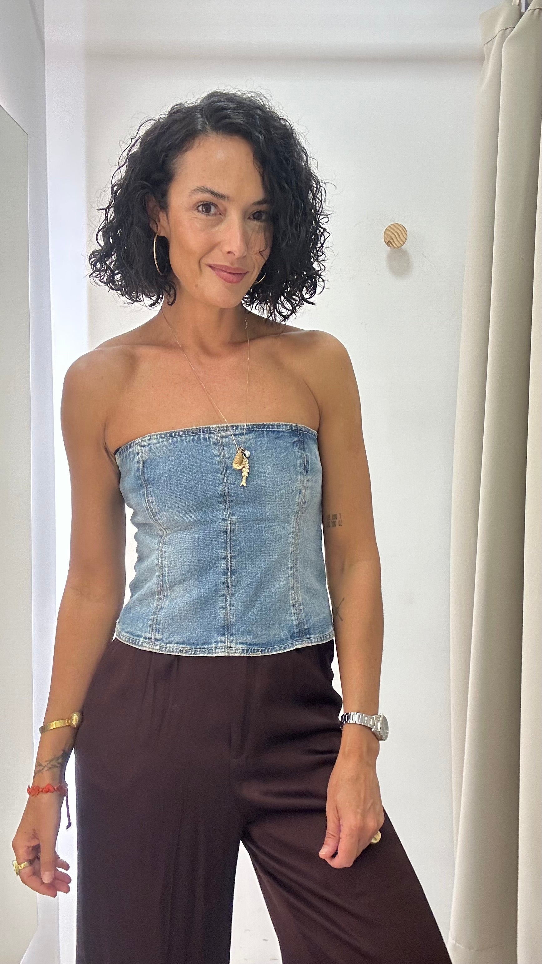 Top Faixa Jeans Zara