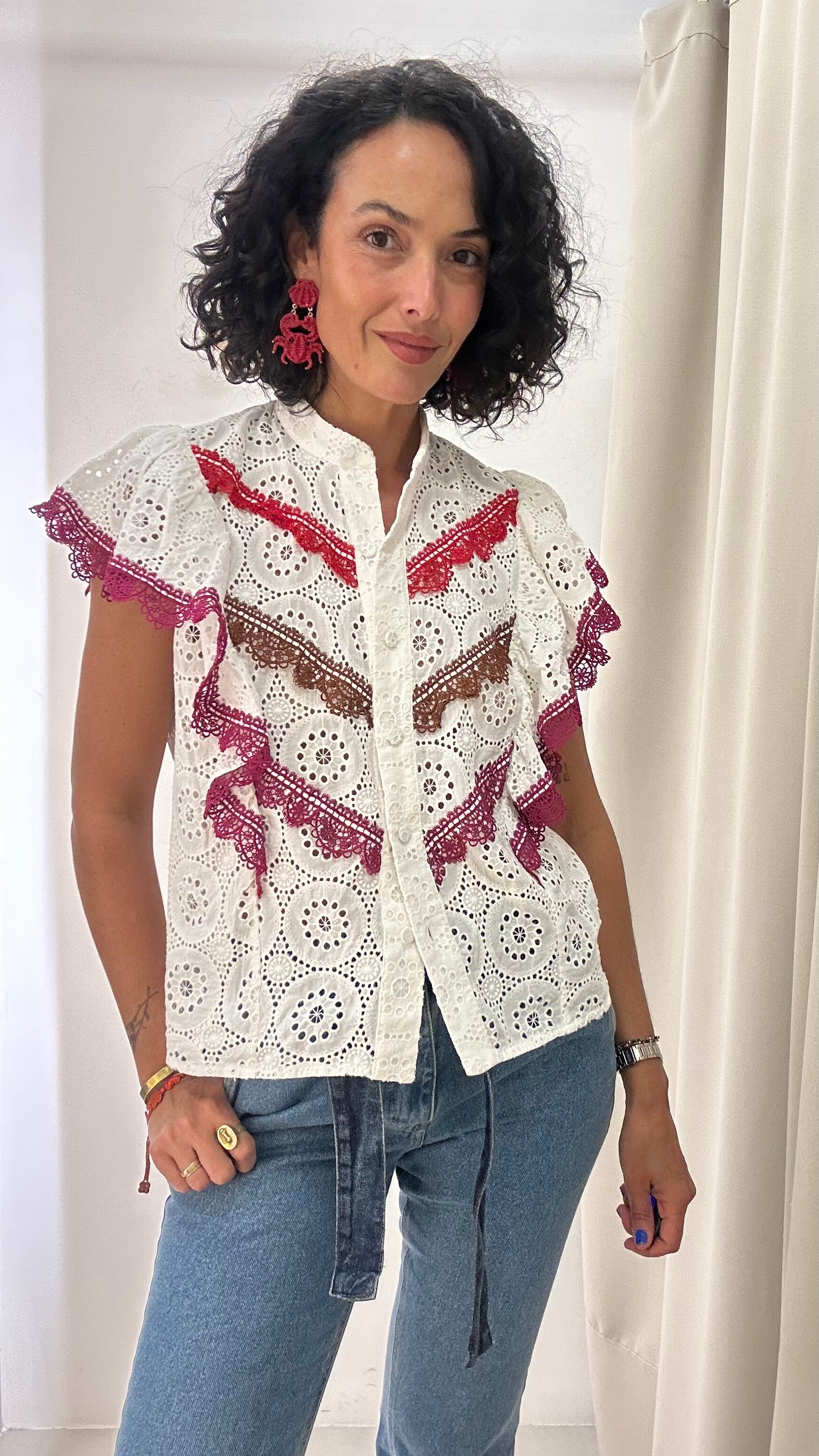 Blusa broderi Skazi