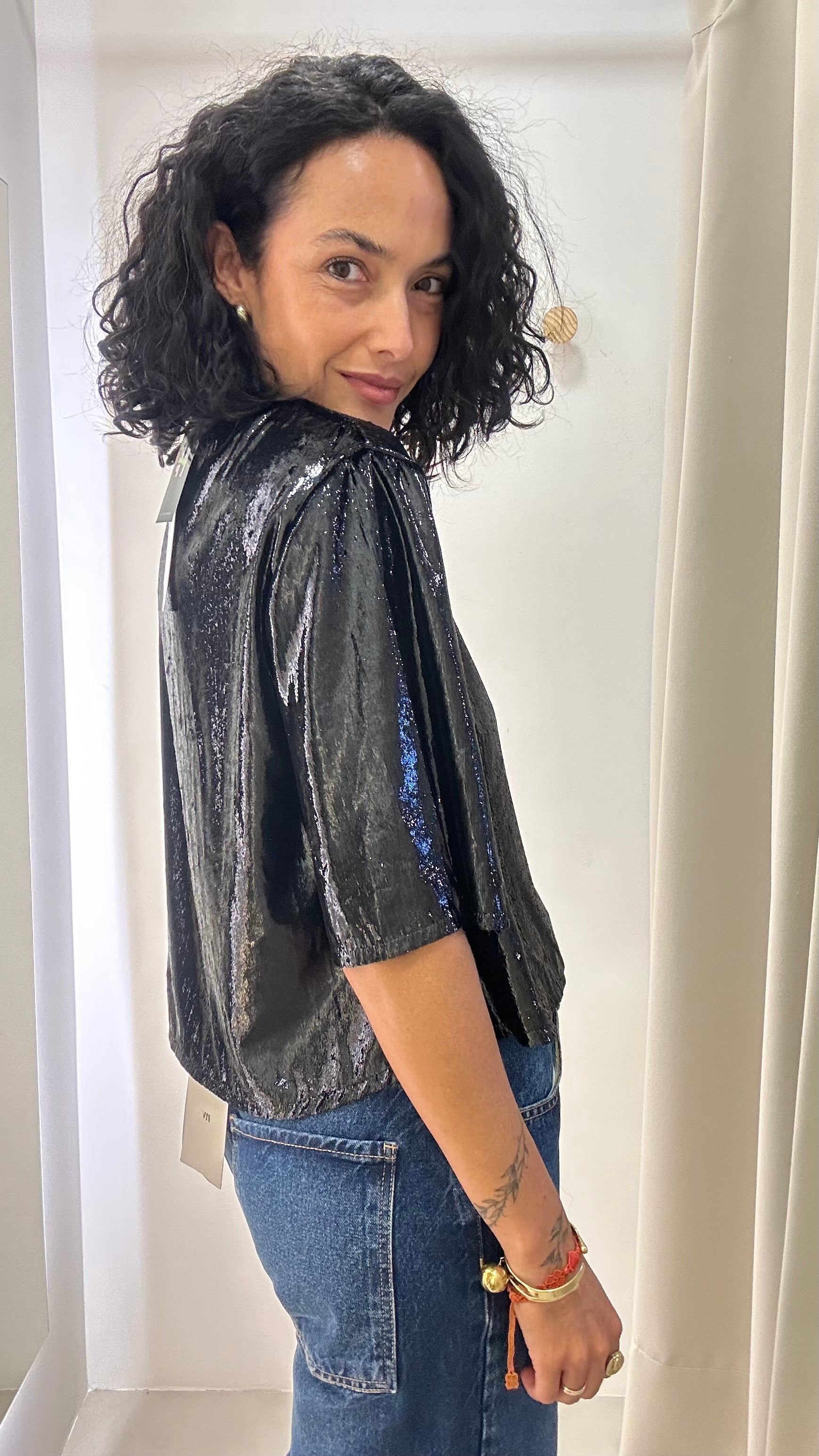 Blusa Brilhos Preta