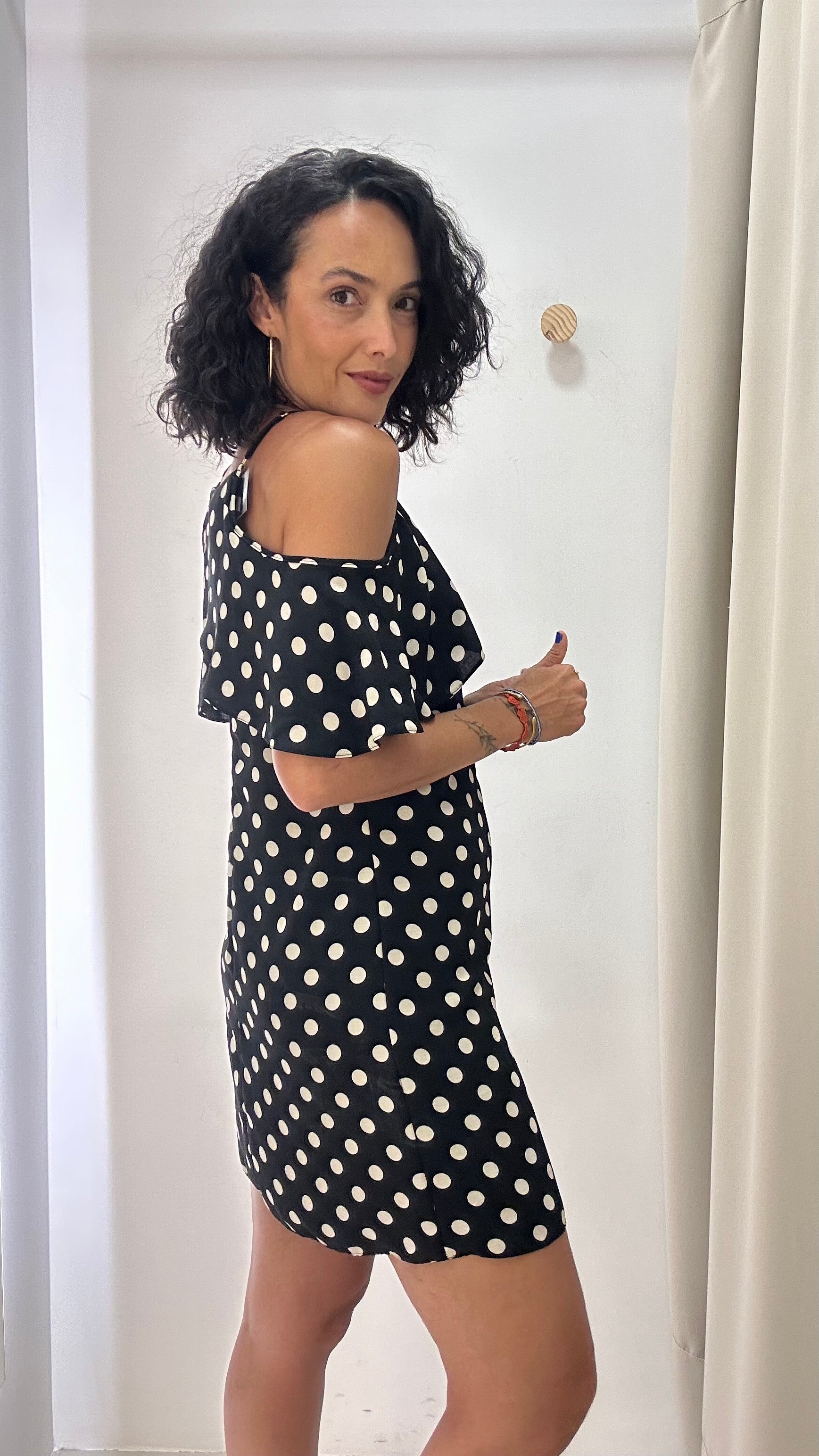Vestido Poá Preto