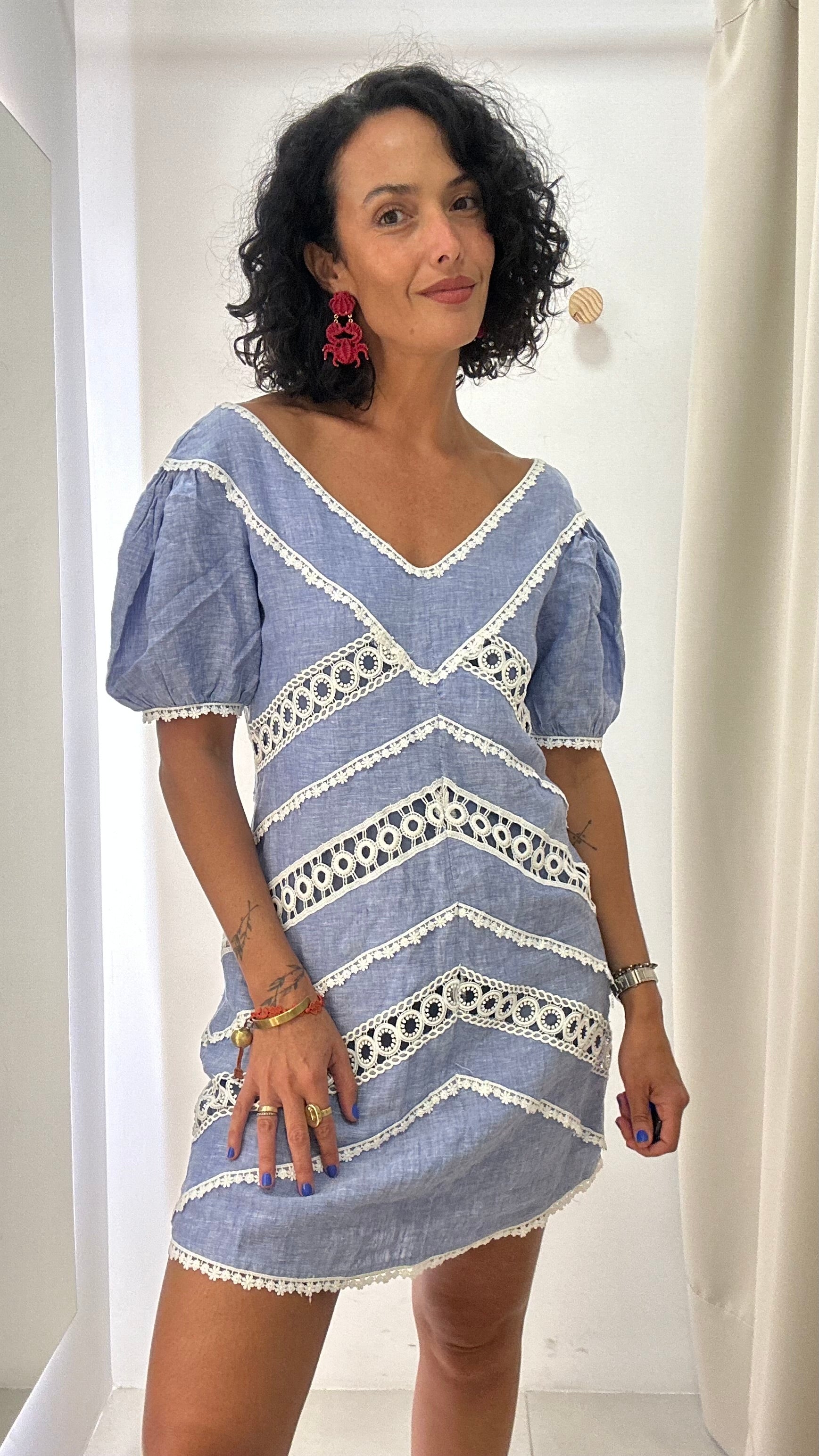 Vestido linho misto Essenciale