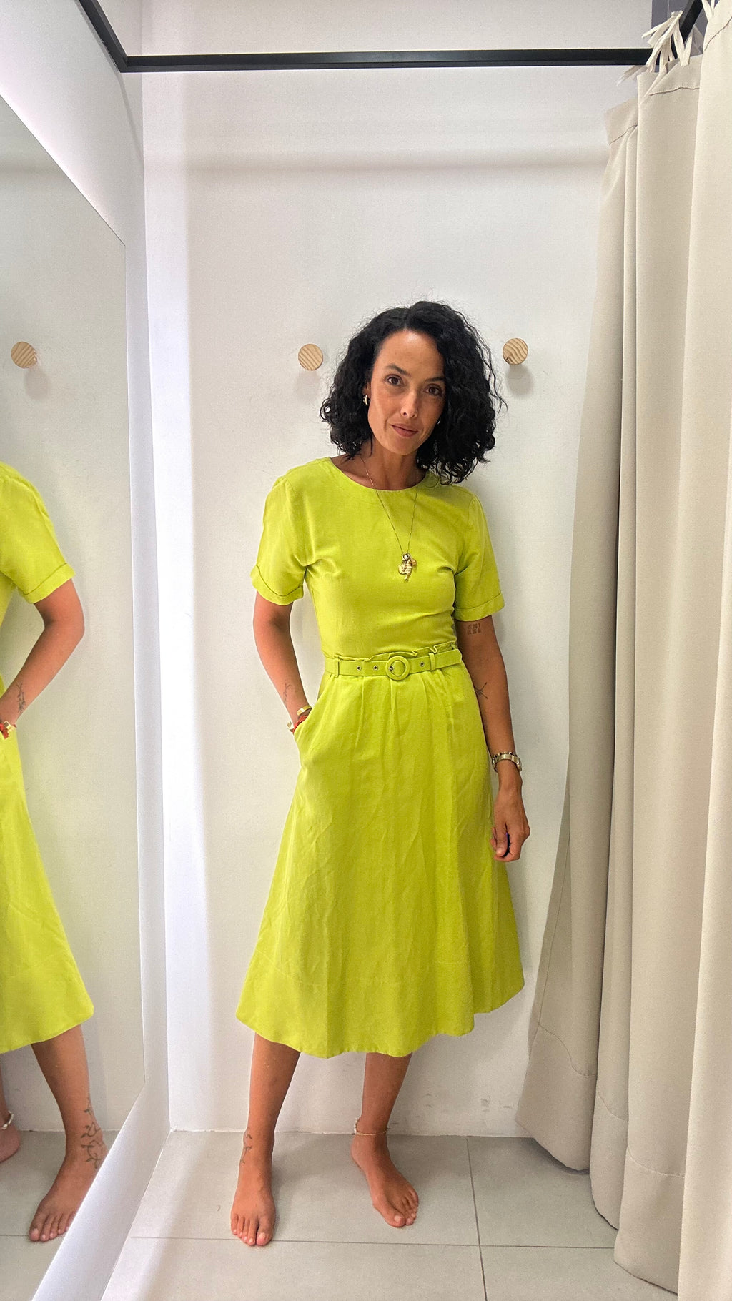 Vestido Cheroy linho misto