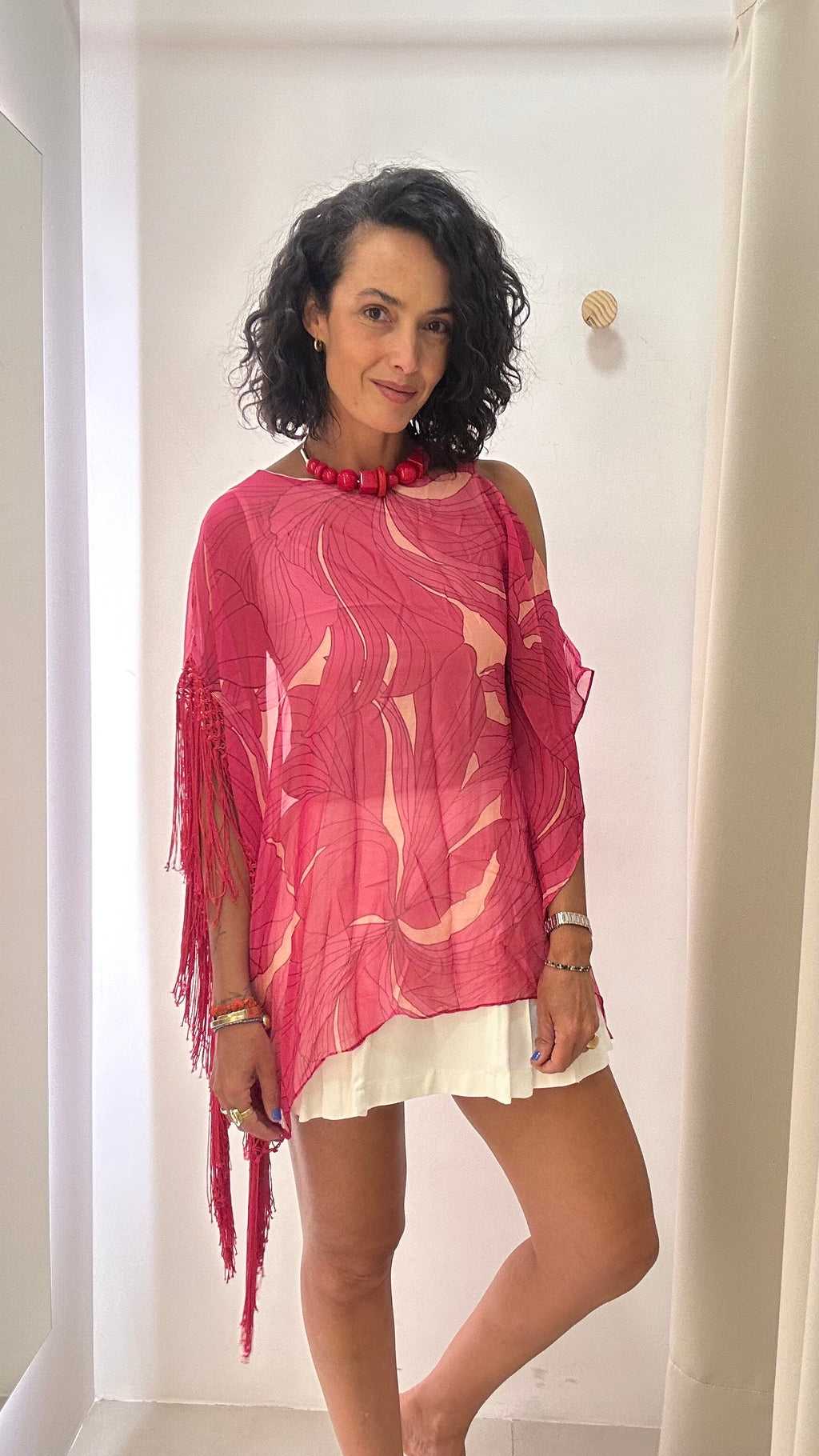 Blusa Rosa Assimétrica Ton âge