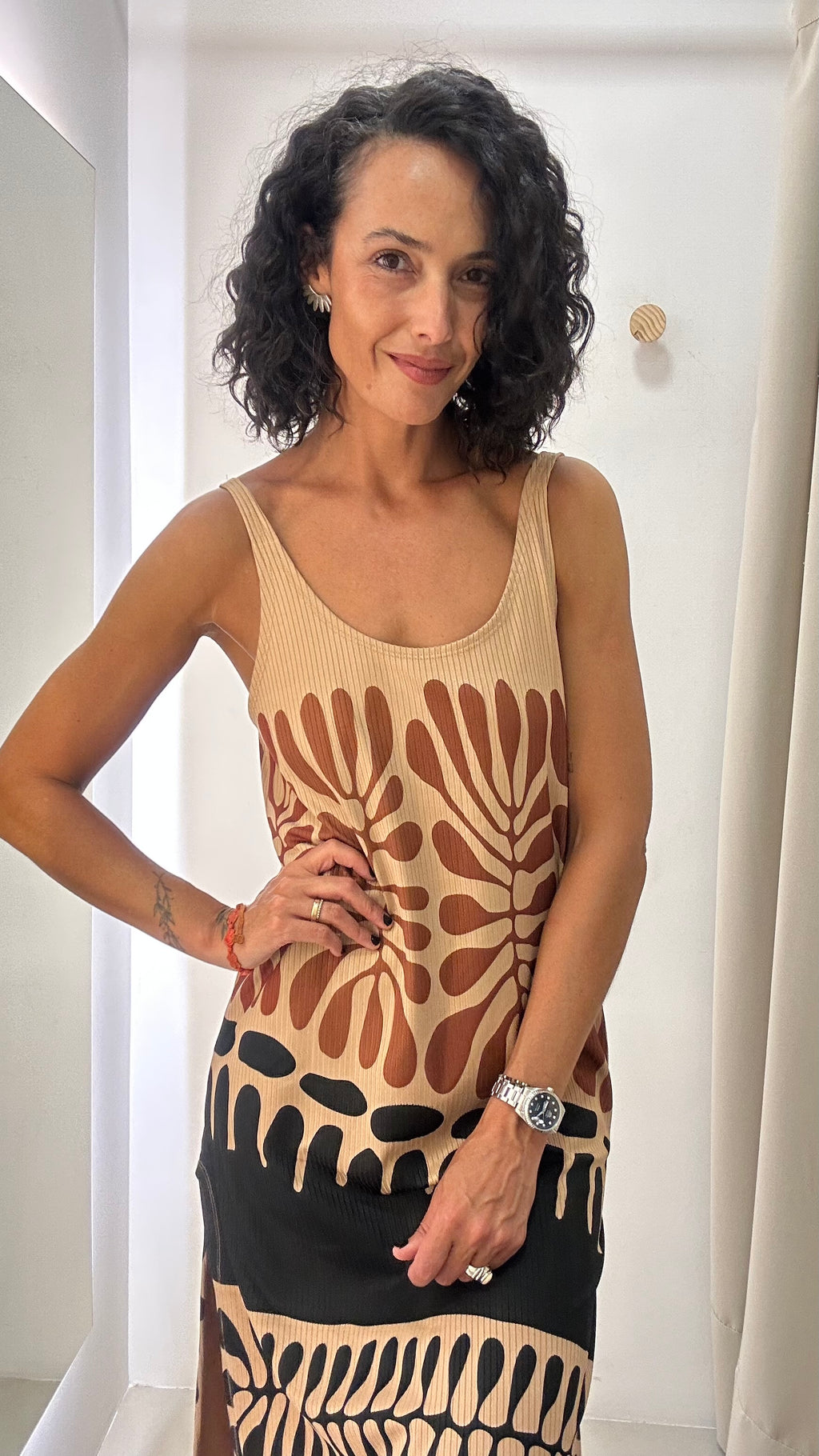 Vestido Floral em Malha
