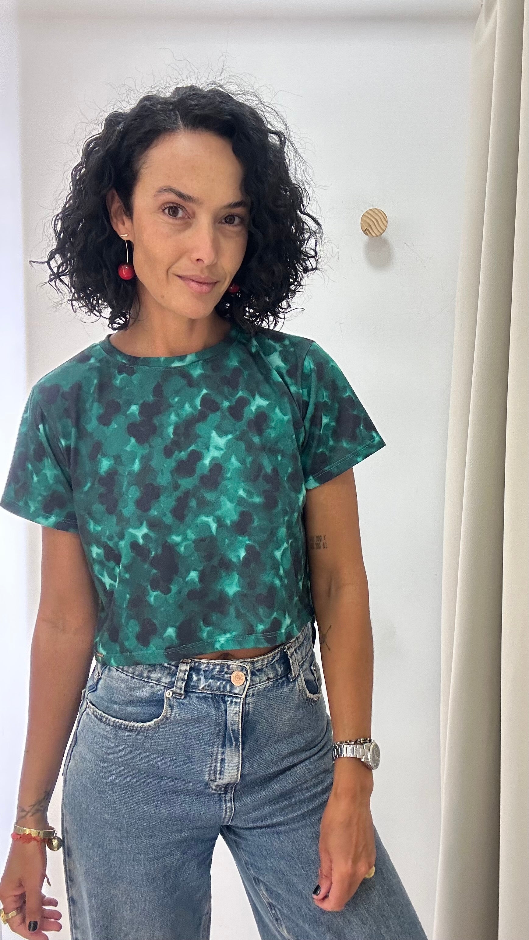 Cropped Camiseta Verde