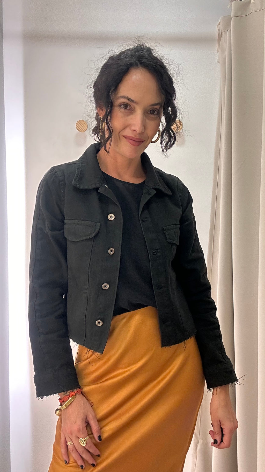 Jaqueta Jeans Preta