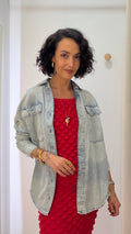 Camisa Jeans Rosa Chá