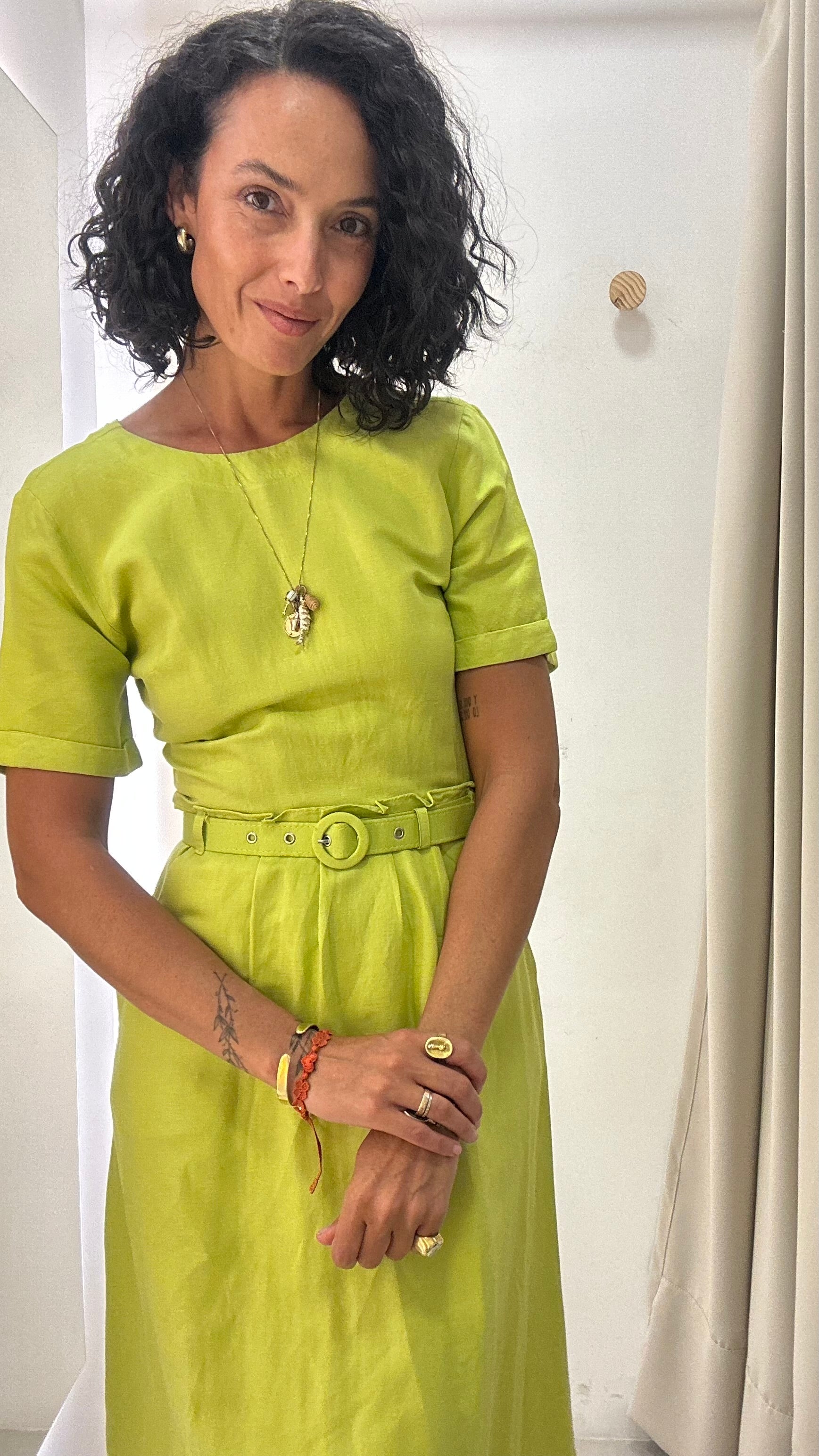 Vestido Cheroy linho misto