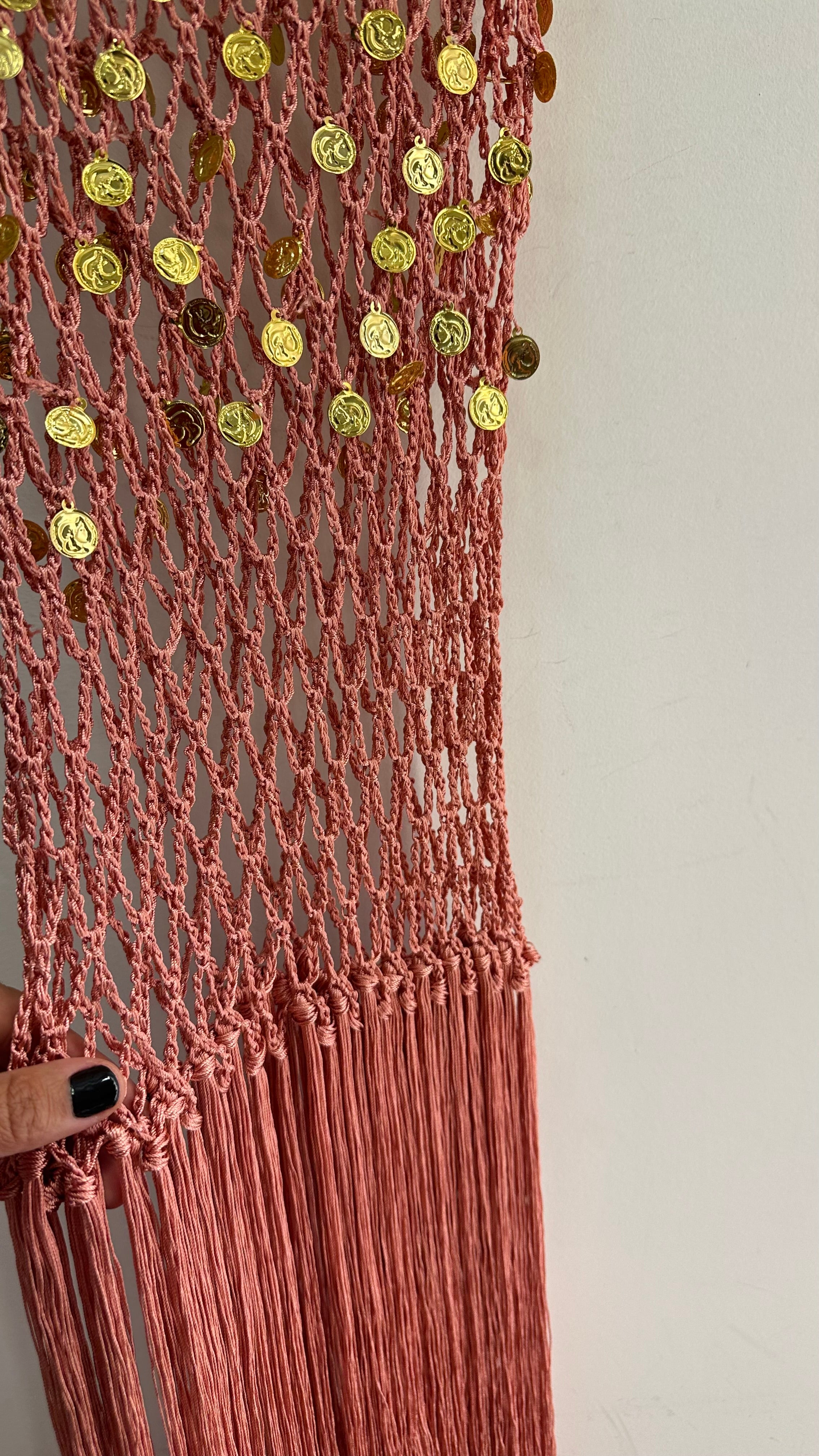 Conjunto em crochet com aplicações