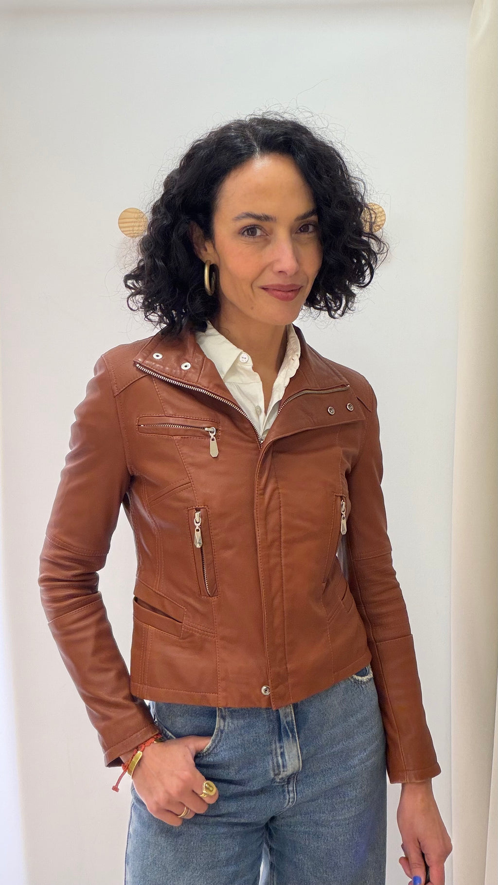 Jaqueta de Couro Mariana Martinez