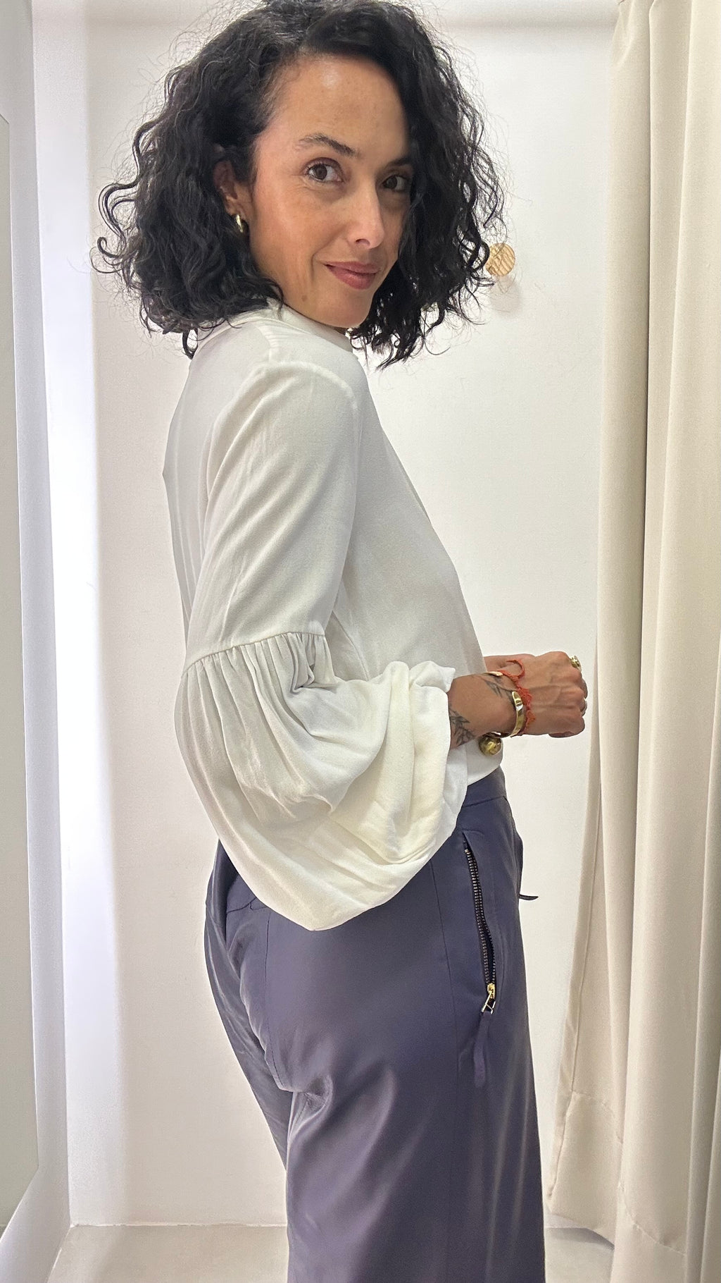 Calça roxa Couro Fig