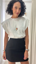 Short saia Preto Shoulder