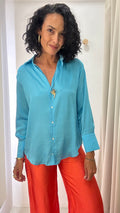Camisa Azul Zara
