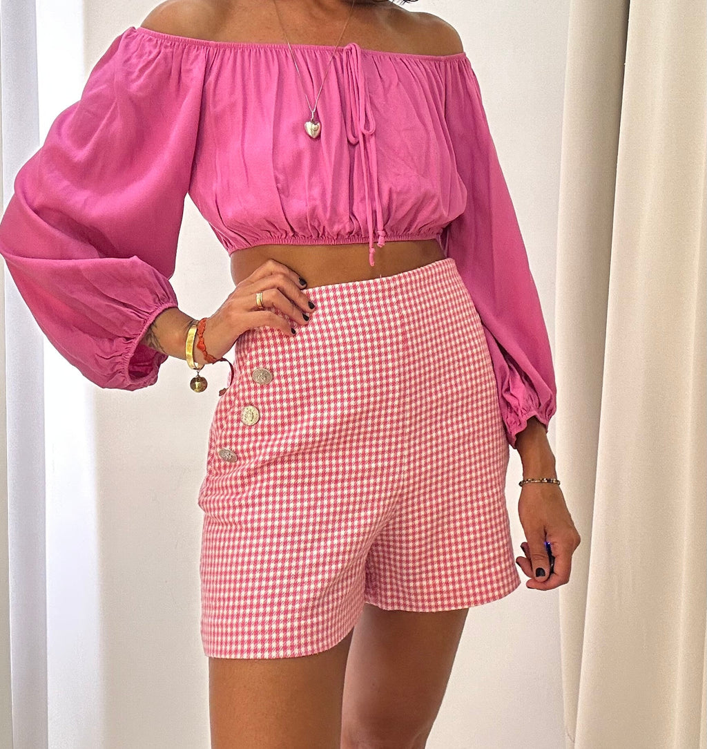 Short Quadriculado Zara