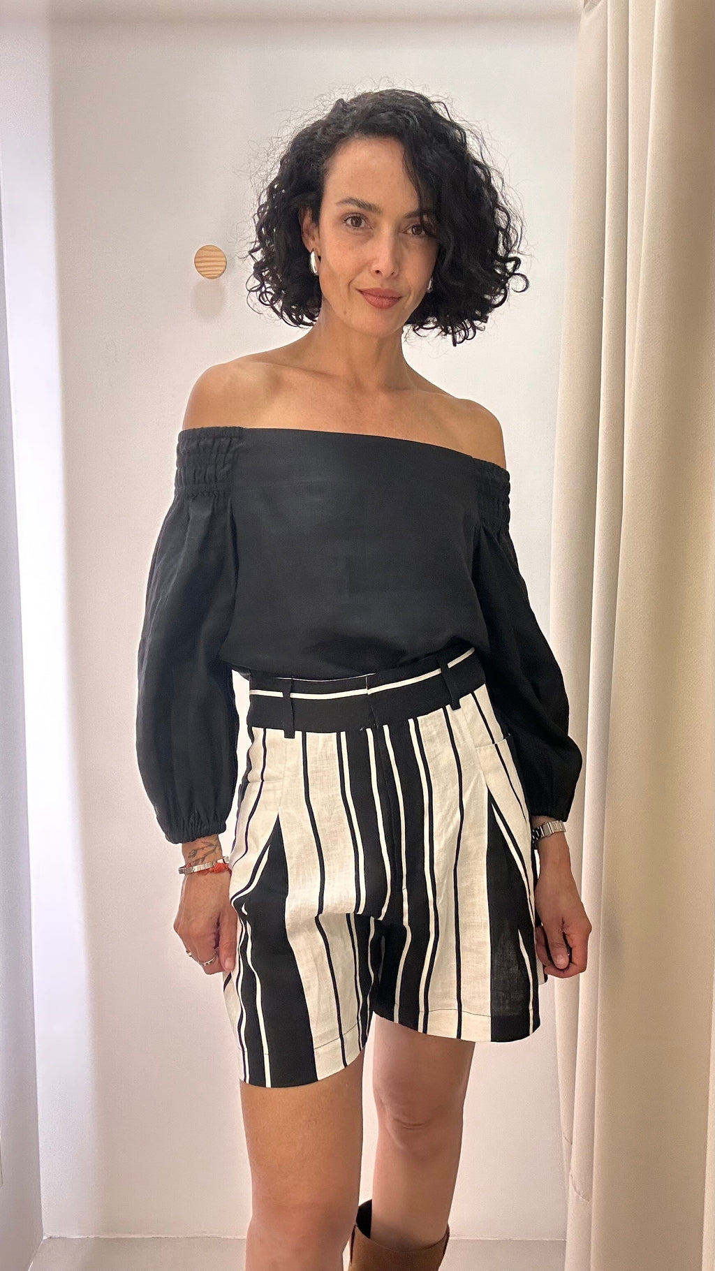 Blusa Preta 100% Linho Souq