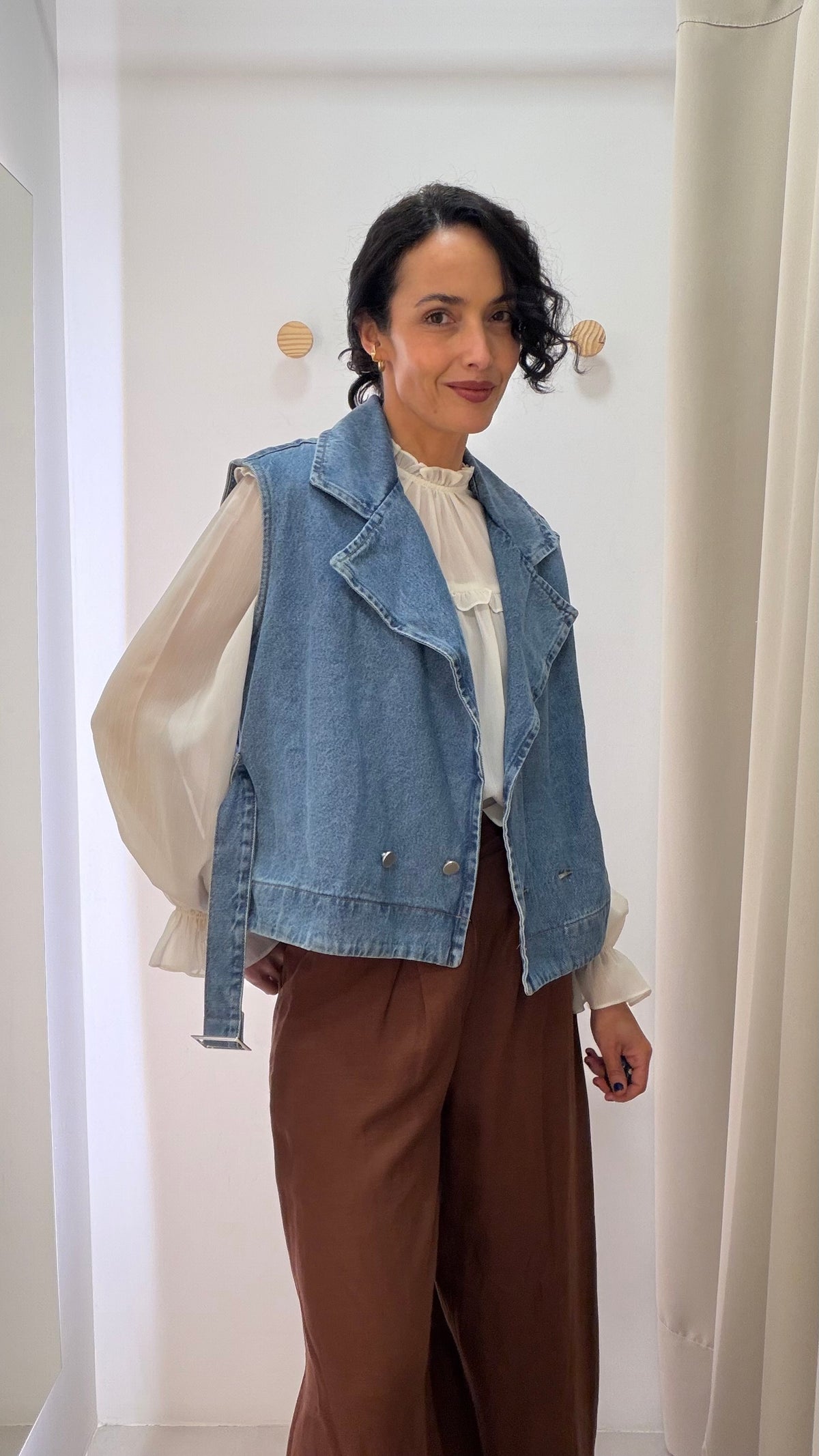 Colete jeans Less Cloches