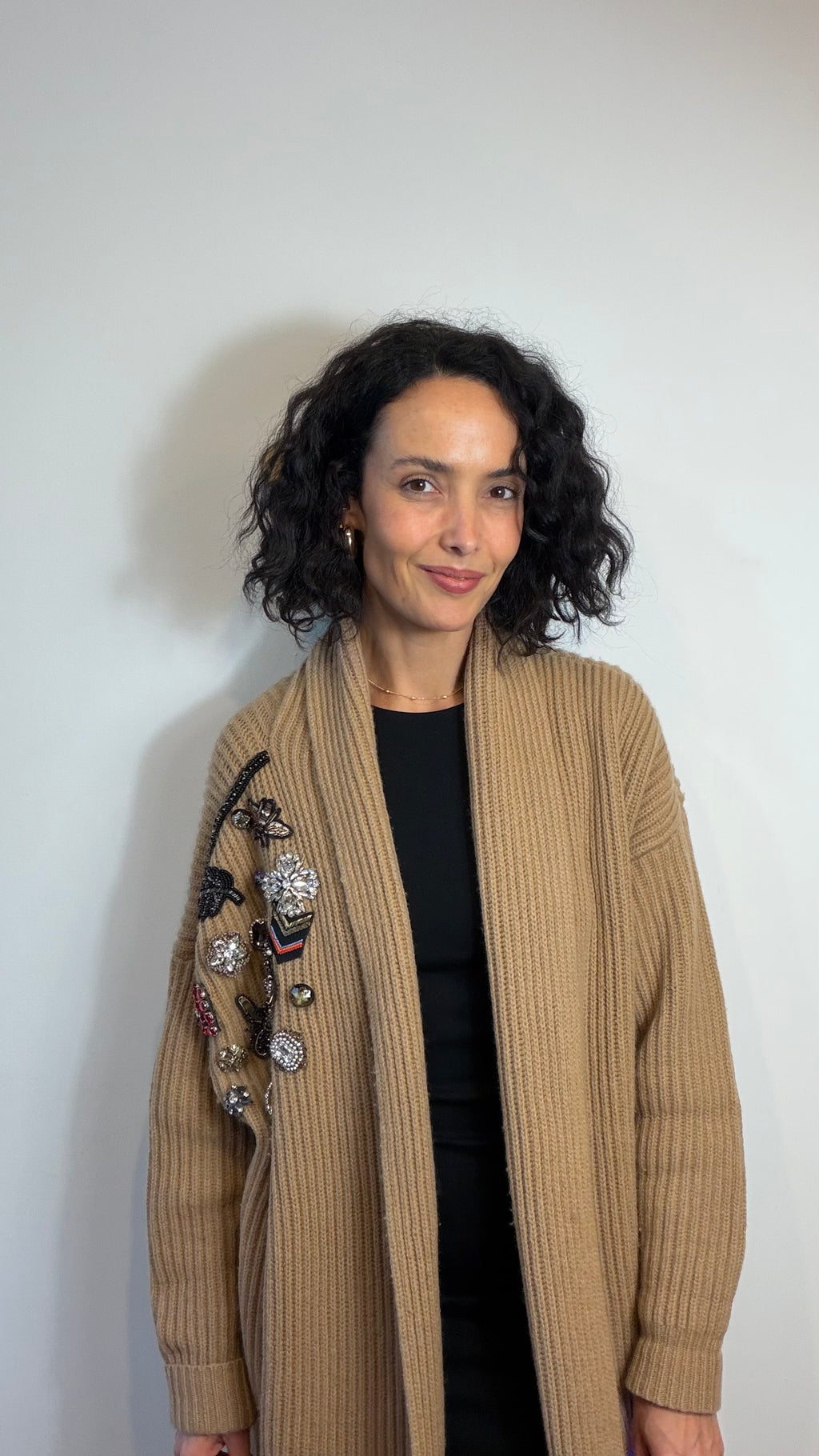 Cardigan com pedrarias Vivoar